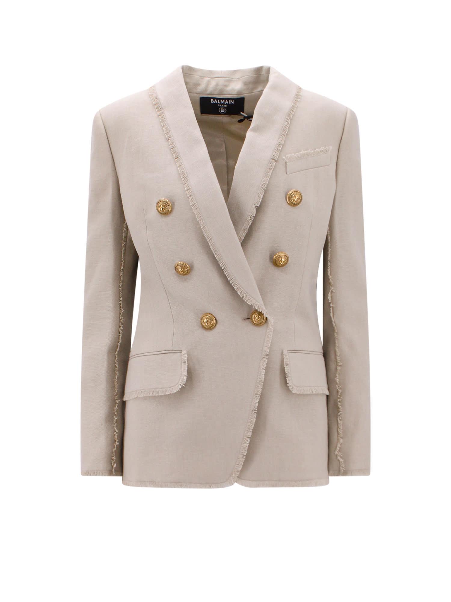 Balmain Blazer in Natural Lyst