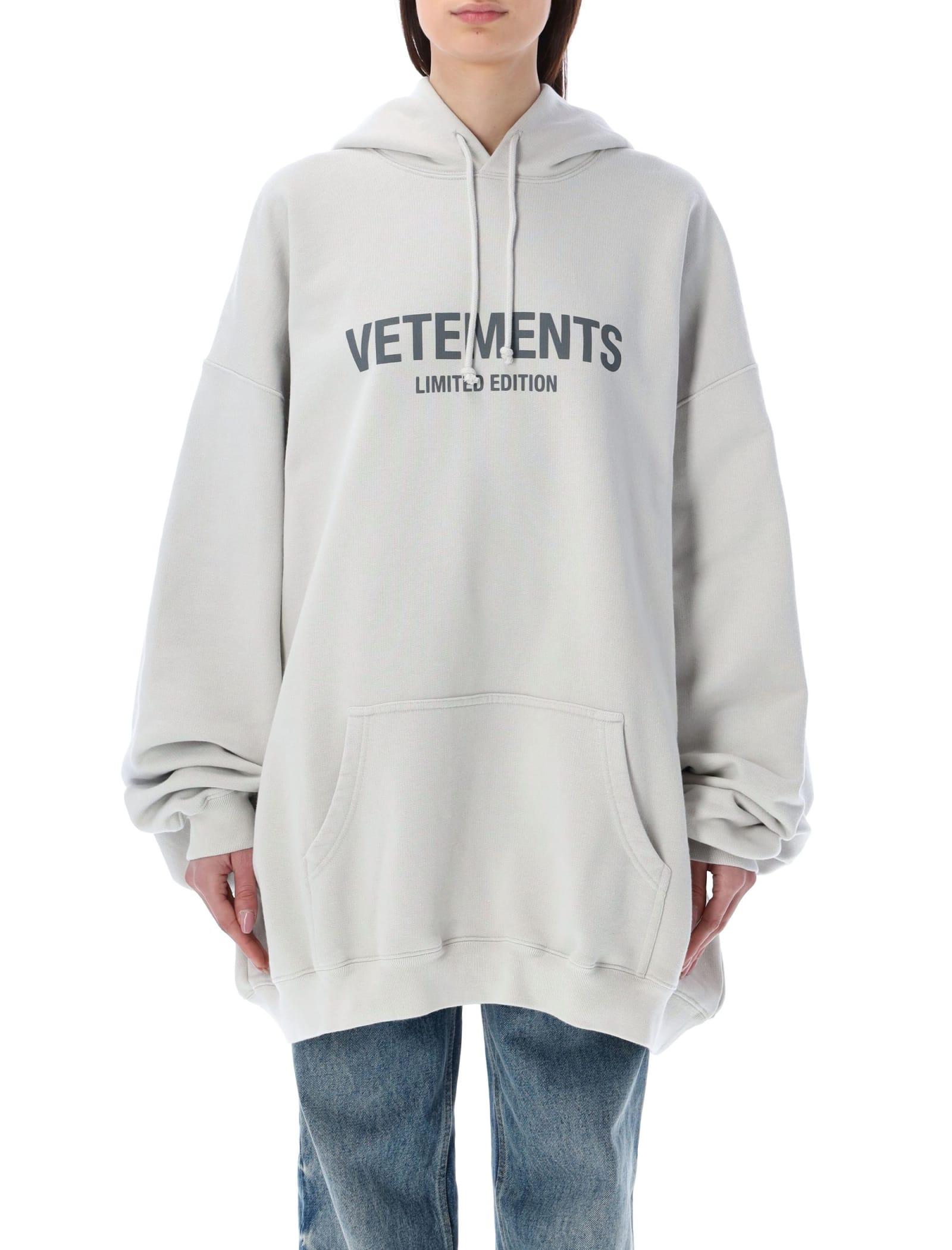 Vetements Logo Limited Edition Hoodie in Gray | Lyst