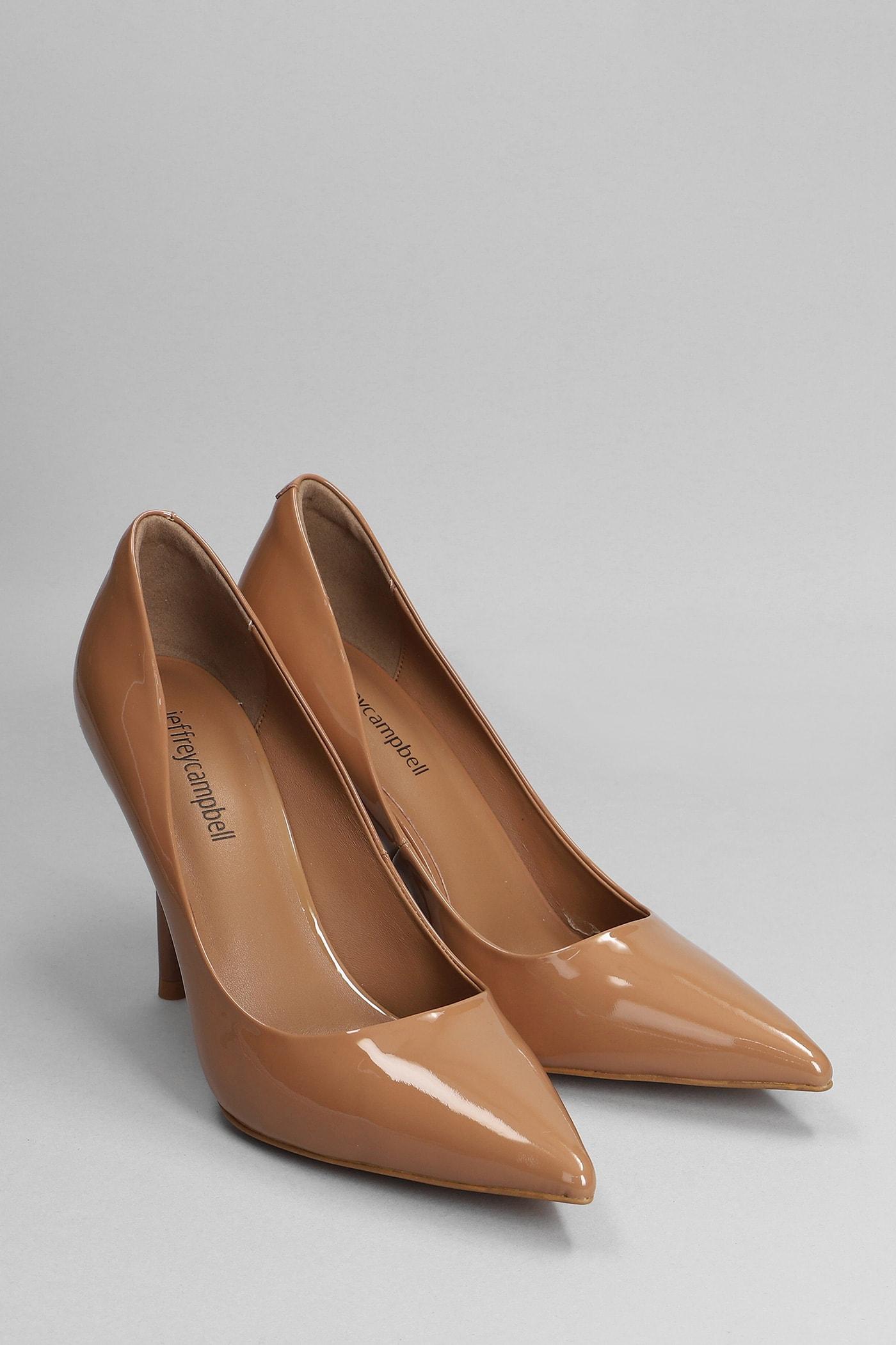 Jeffrey Campbell Trixy Pumps In Camel Patent Leather in Brown | Lyst
