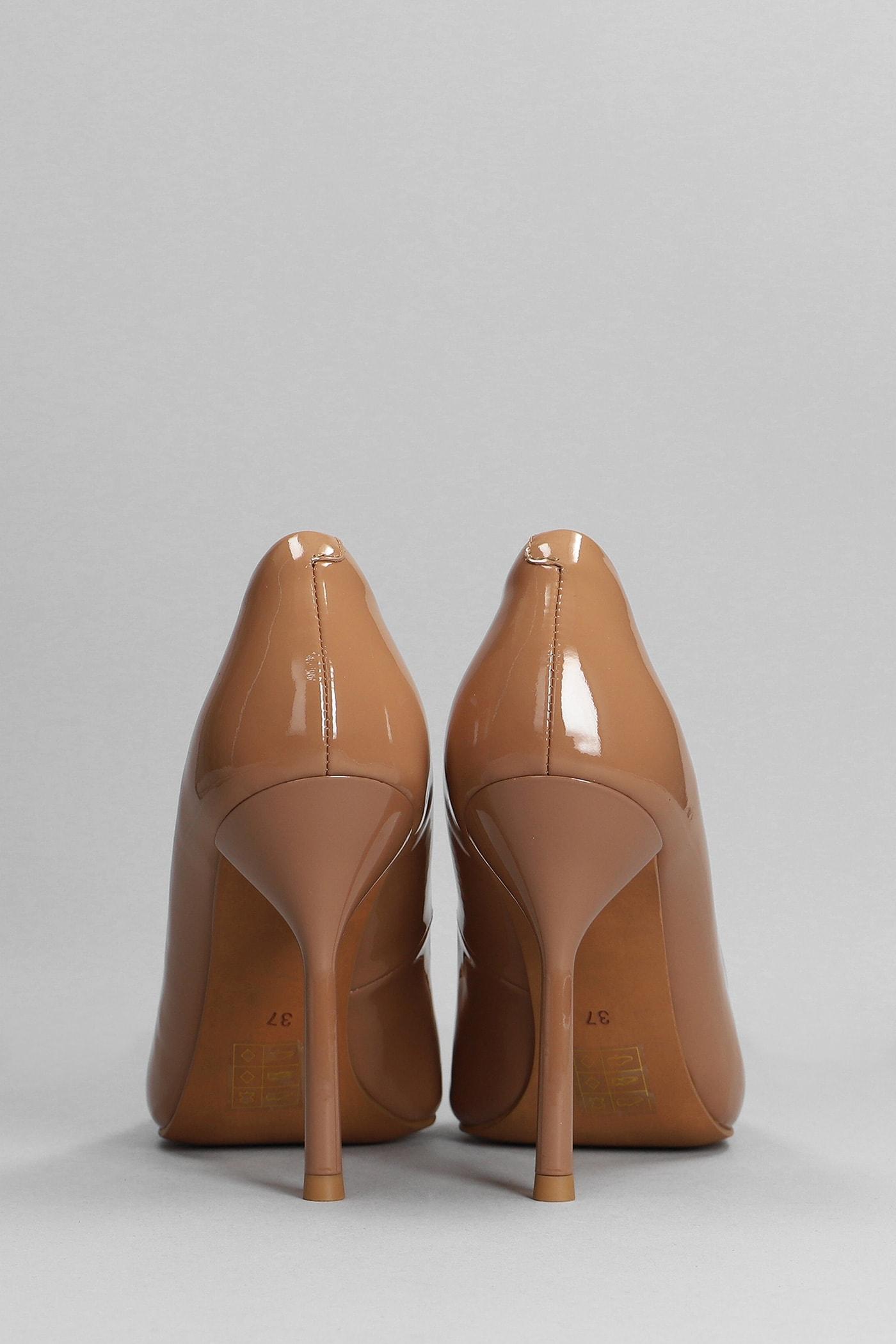 Tahari 6.5 Marie Light Brown Camel Patent Leather Peep Toe Heels Work  Cocktail | eBay