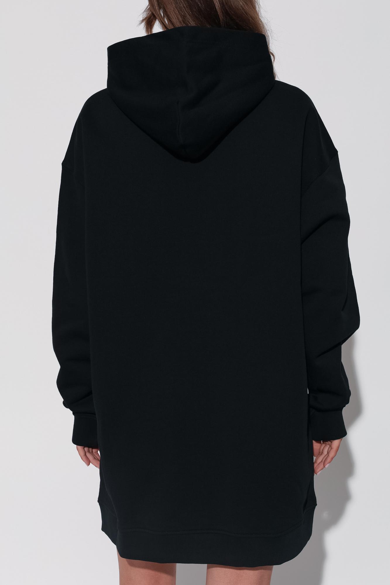 DIESEL>>D-Boxt-Hood-Lab ロゴパッチ フード付きミニドレス DIESEL Dress With 'D-Boxt-Hood-Lab' Logo in Black | Lyst