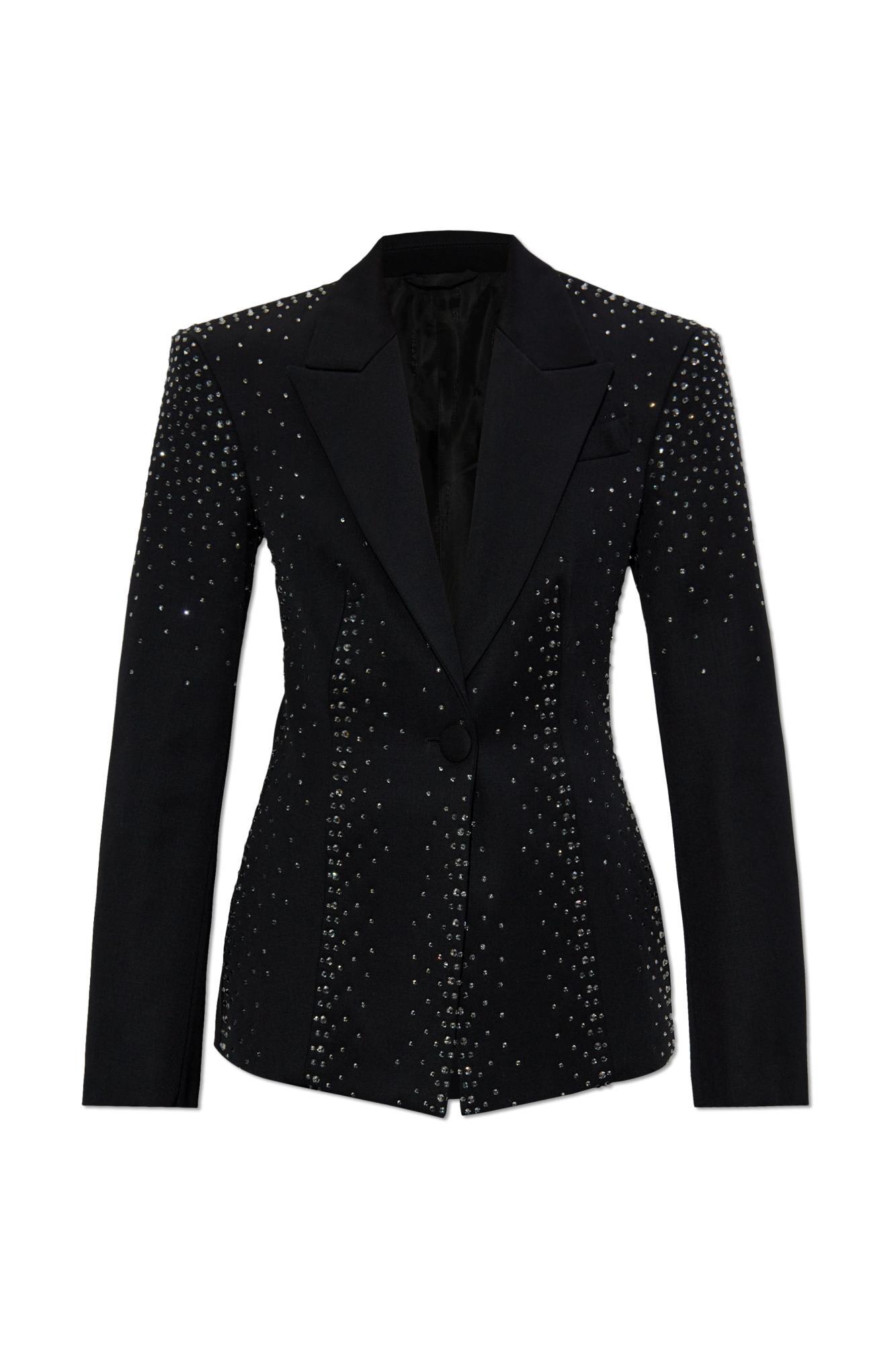 The Attico Wool Blazer With Sequins in Black Lyst UK
