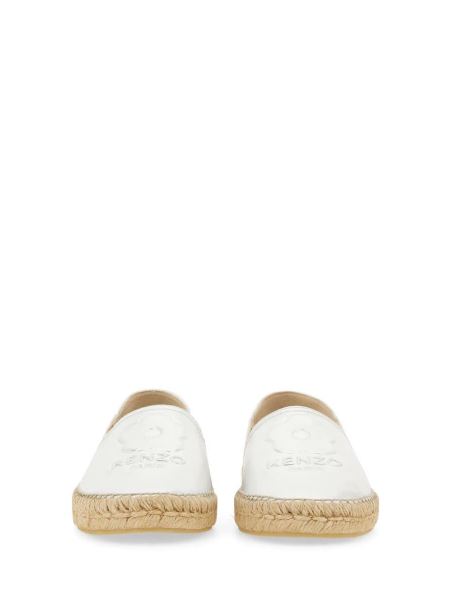 KENZO Leather Espadrilles in White Lyst UK