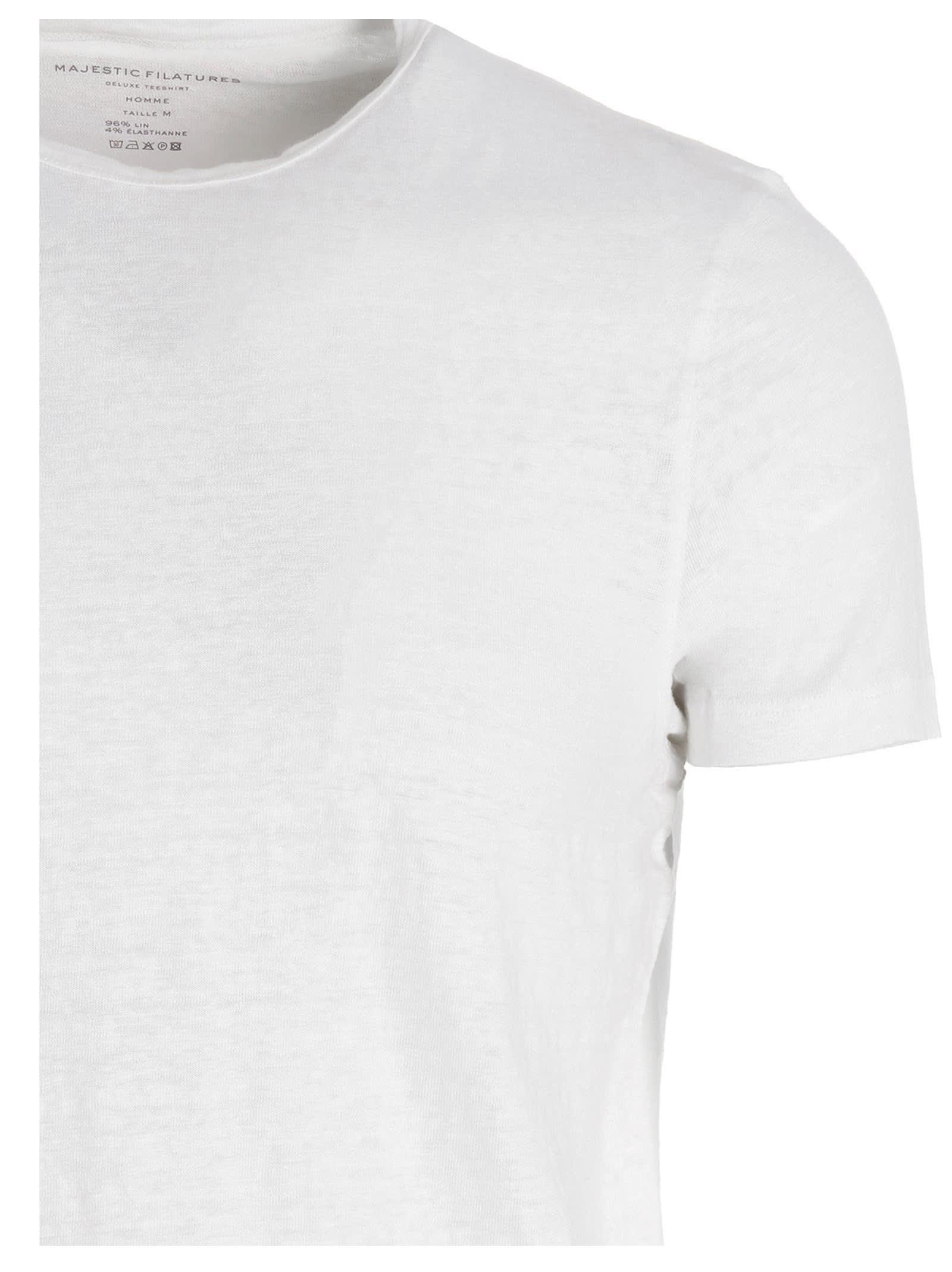 Majestic Filatures Stretch Linen T-shirt in White for Men - Save 1% | Lyst