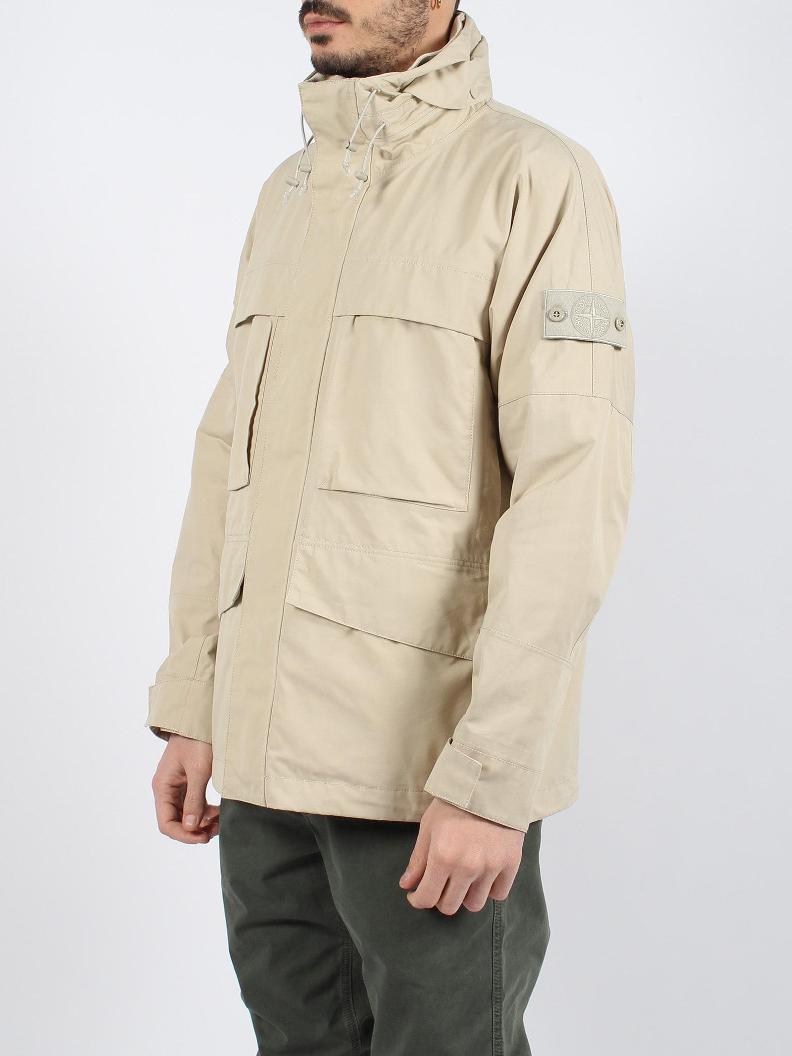 Stone Island Ghost Piece O-ventile Jacket in Natural for Men | Lyst