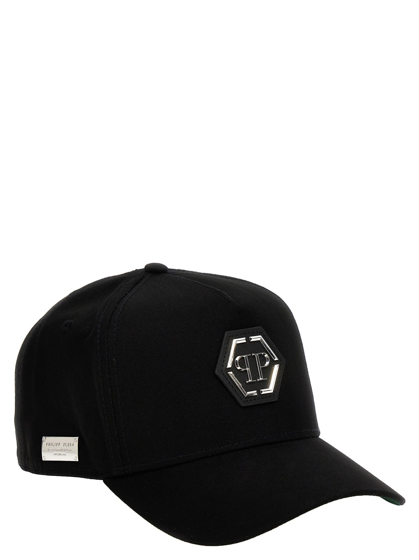 Philipp Plein Logo Plaque Cap Hats in Black for Men | Lyst