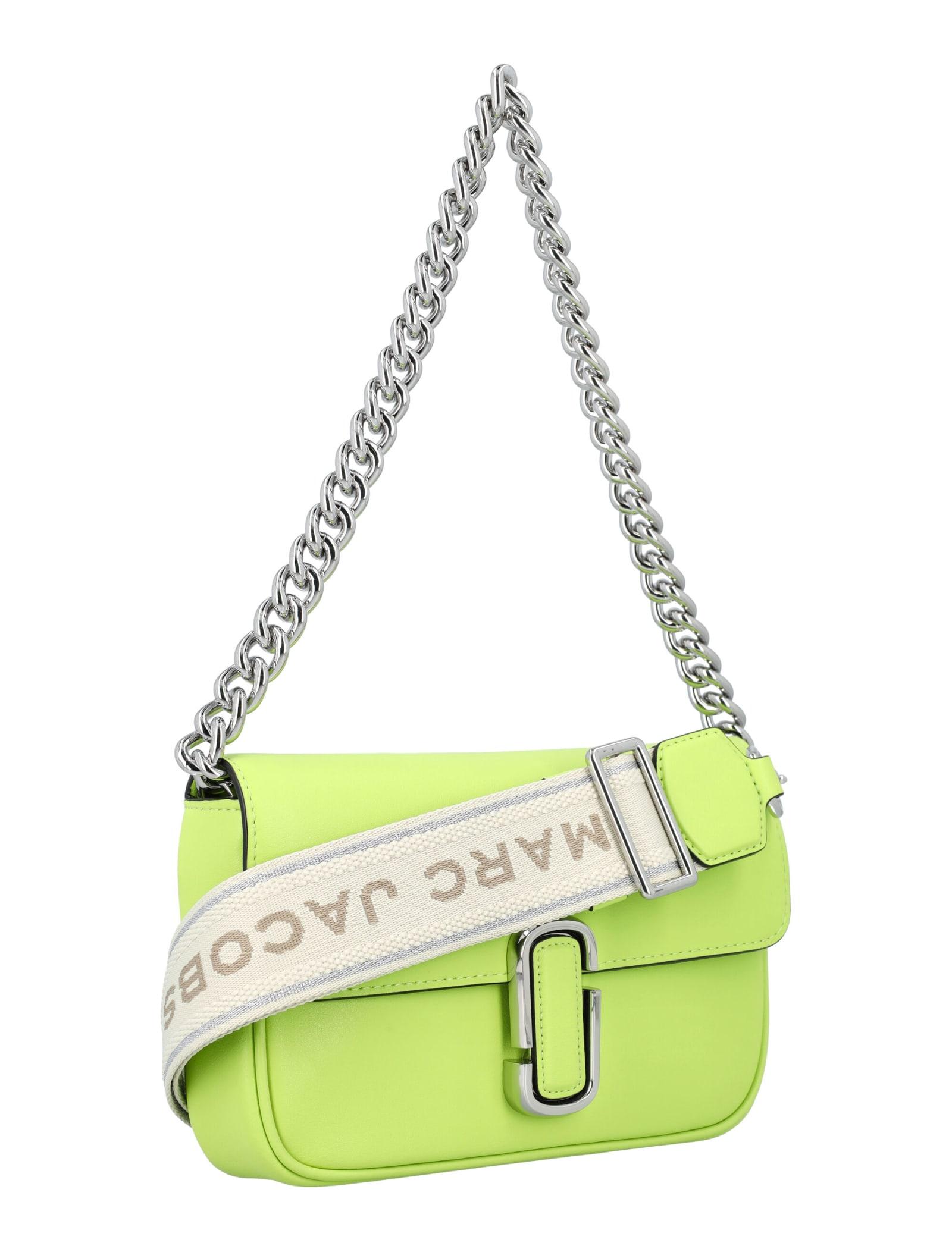 Marc Jacobs The J Marc Green Glow Smooth Leather Shoulder Crossbody Handbag  • Fashion Brands Outlet