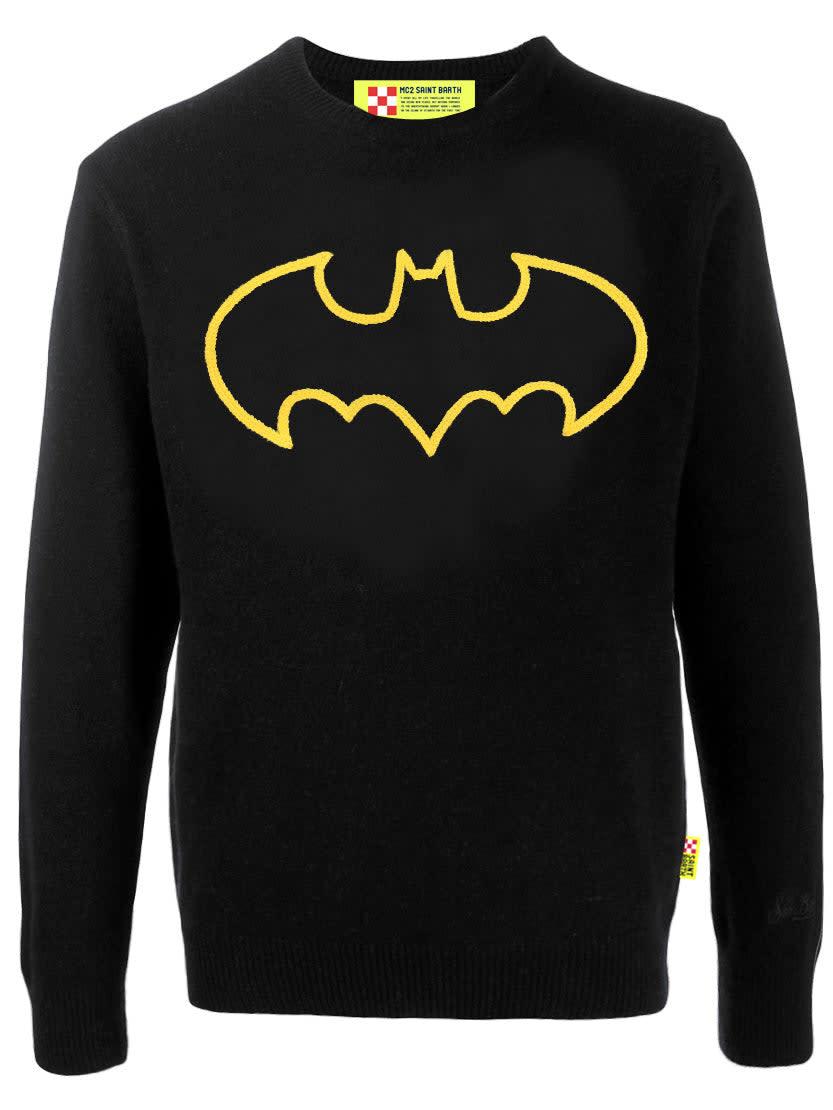 Mc2 Saint Barth Black Sweater Batman Logo Warner Bros. Special Edition for  Men | Lyst