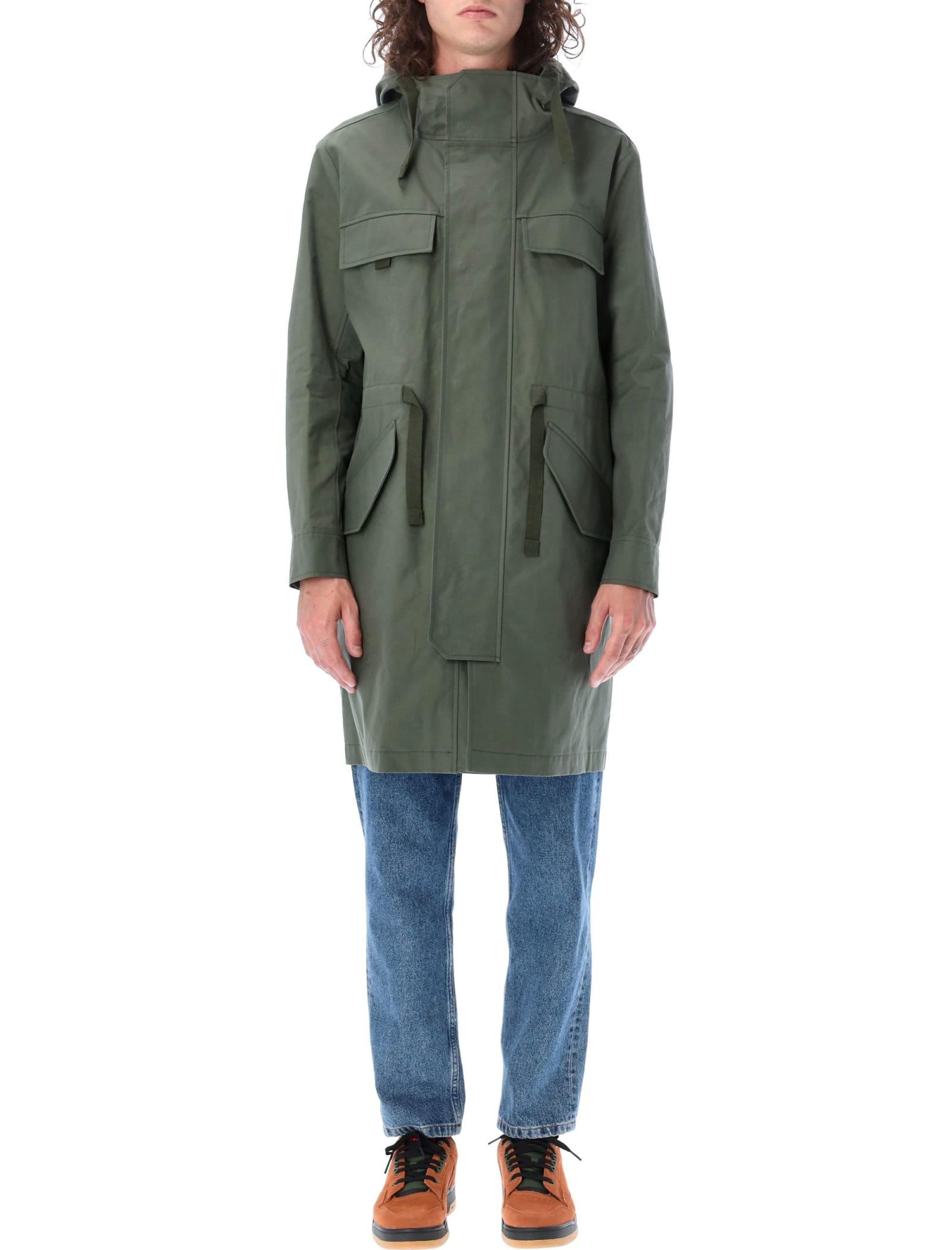 A.P.C. Yael Long Parka in Green for Men | Lyst