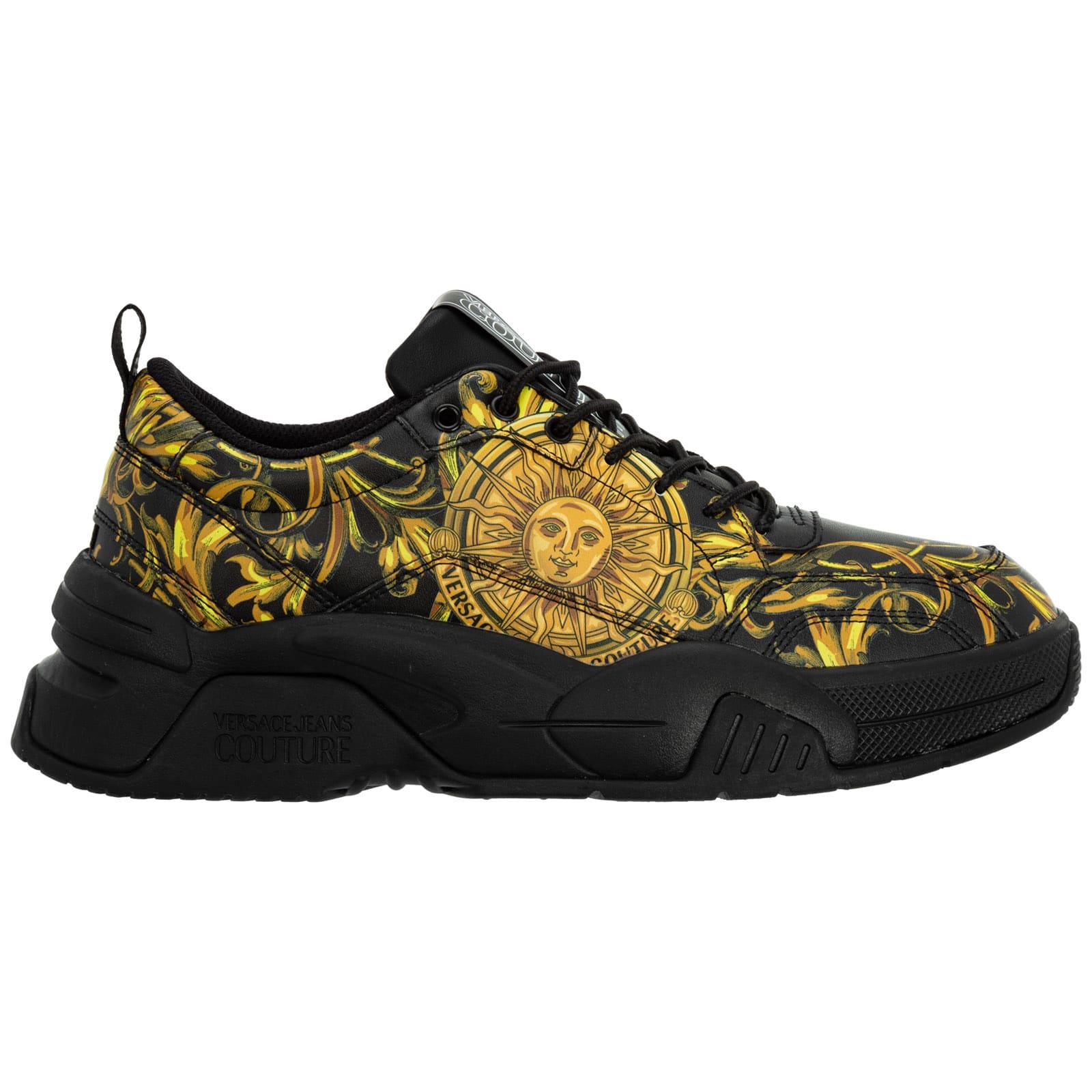 Versace Jeans Couture Shoes Leather Trainers Sneakers Stargaze Garland Sun  in Black for Men | Lyst