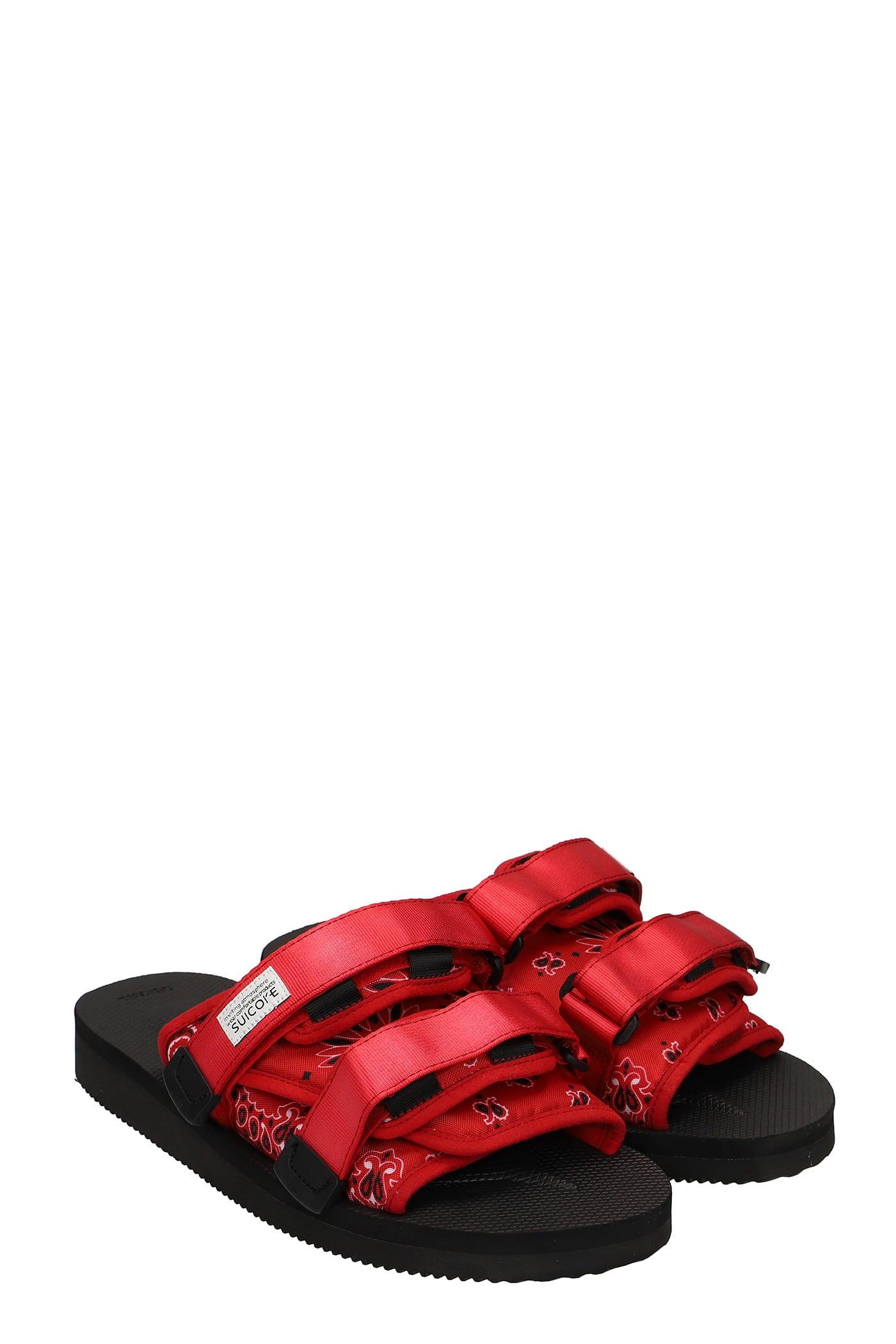 人気no 1 スイコック メンズ サンダル シューズ Double Strap Flat Sandals Red Jeanaeveklein Com