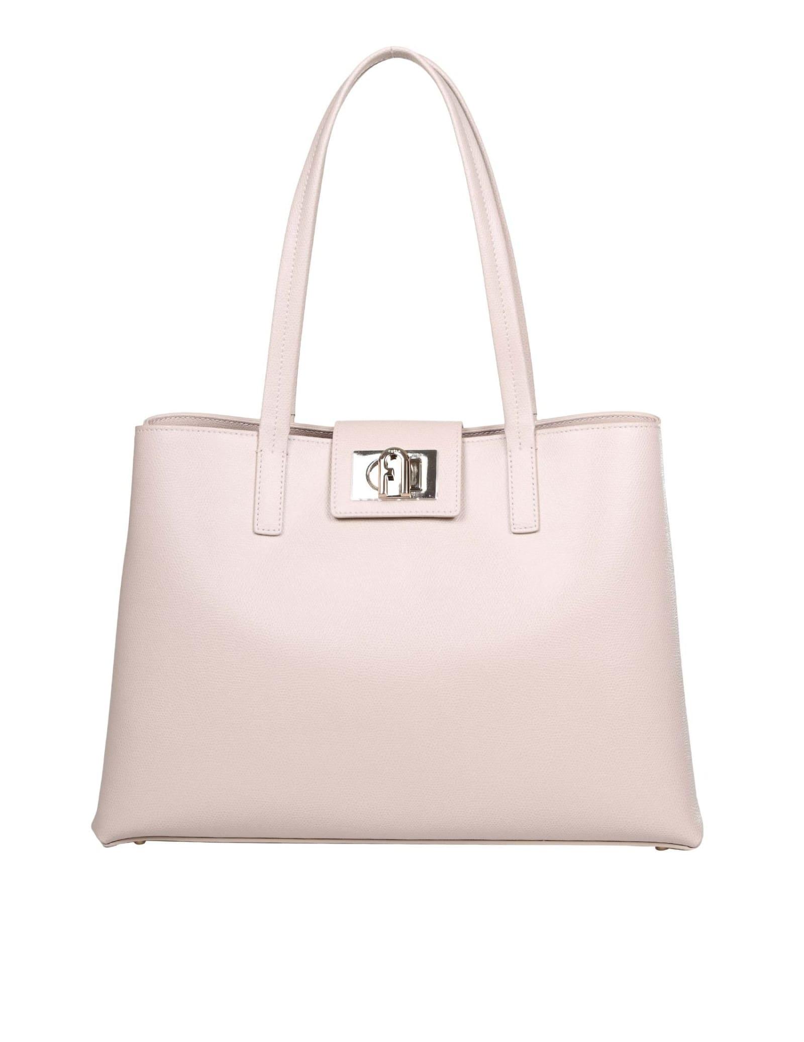 Furla Shopping 1927 L Ballerina Leather Tote in Pink | Lyst