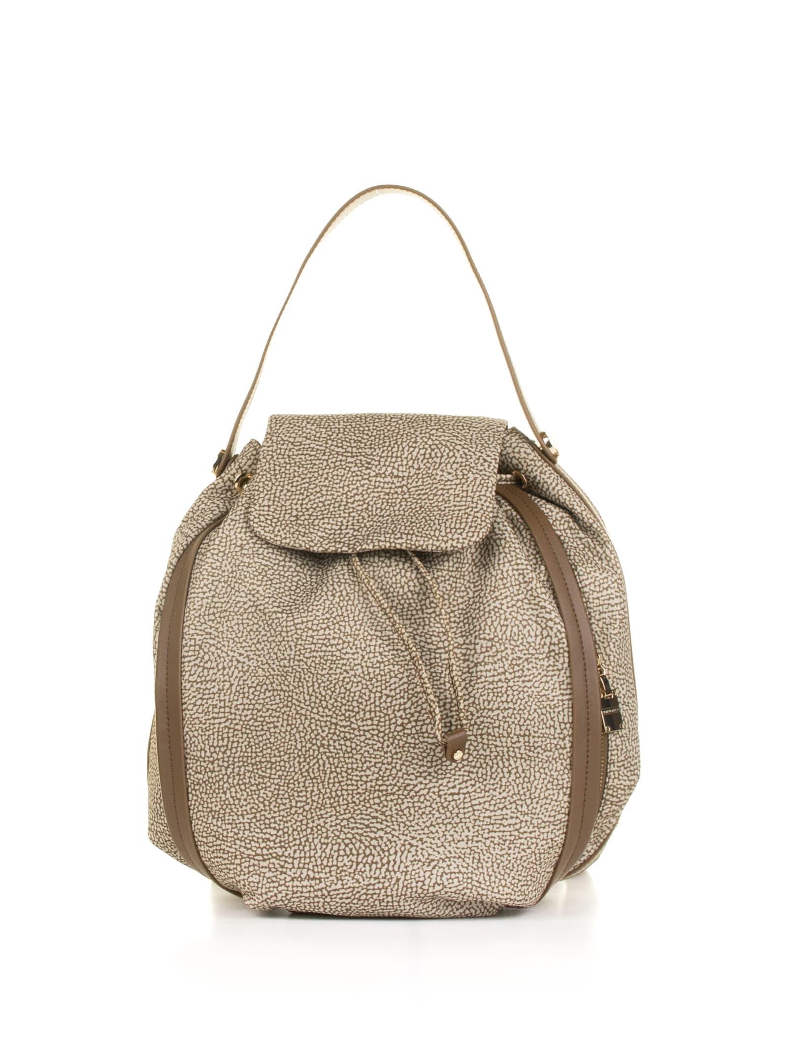 Borbonese New Orbit Medium Backpack in Natural | Lyst