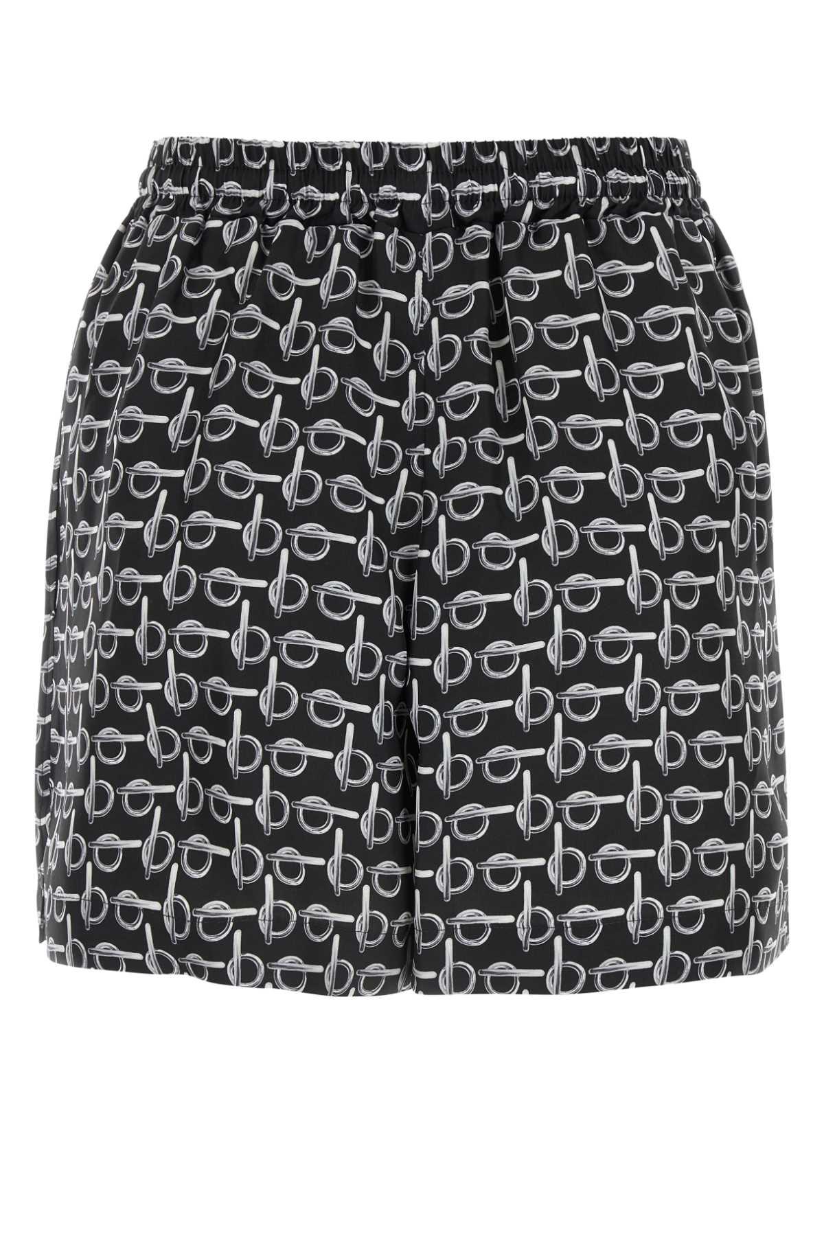 Burberry B-print silk shorts - Green