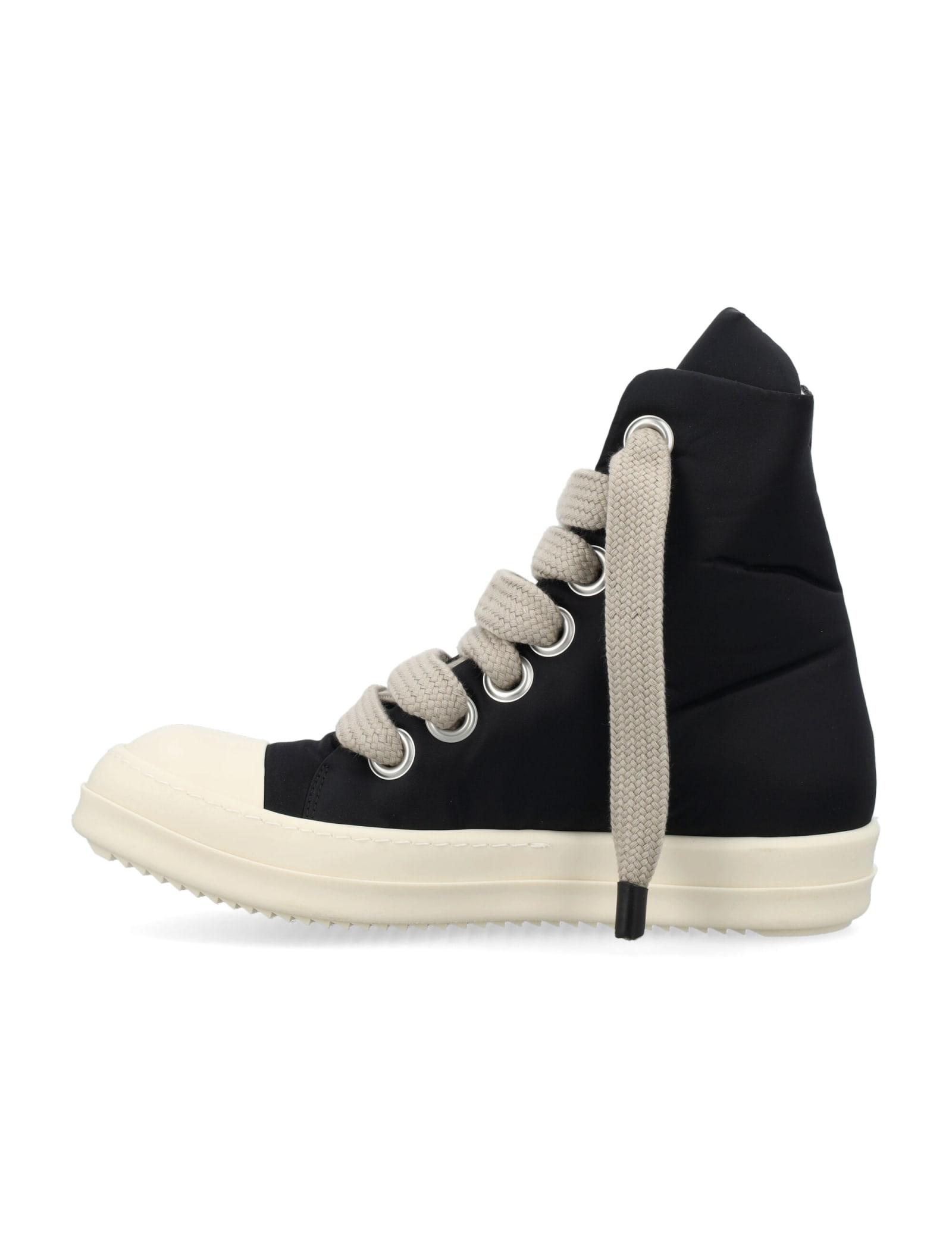 Rick Owens Jumbo Puffer mega-laced Sneaker Boots | Black