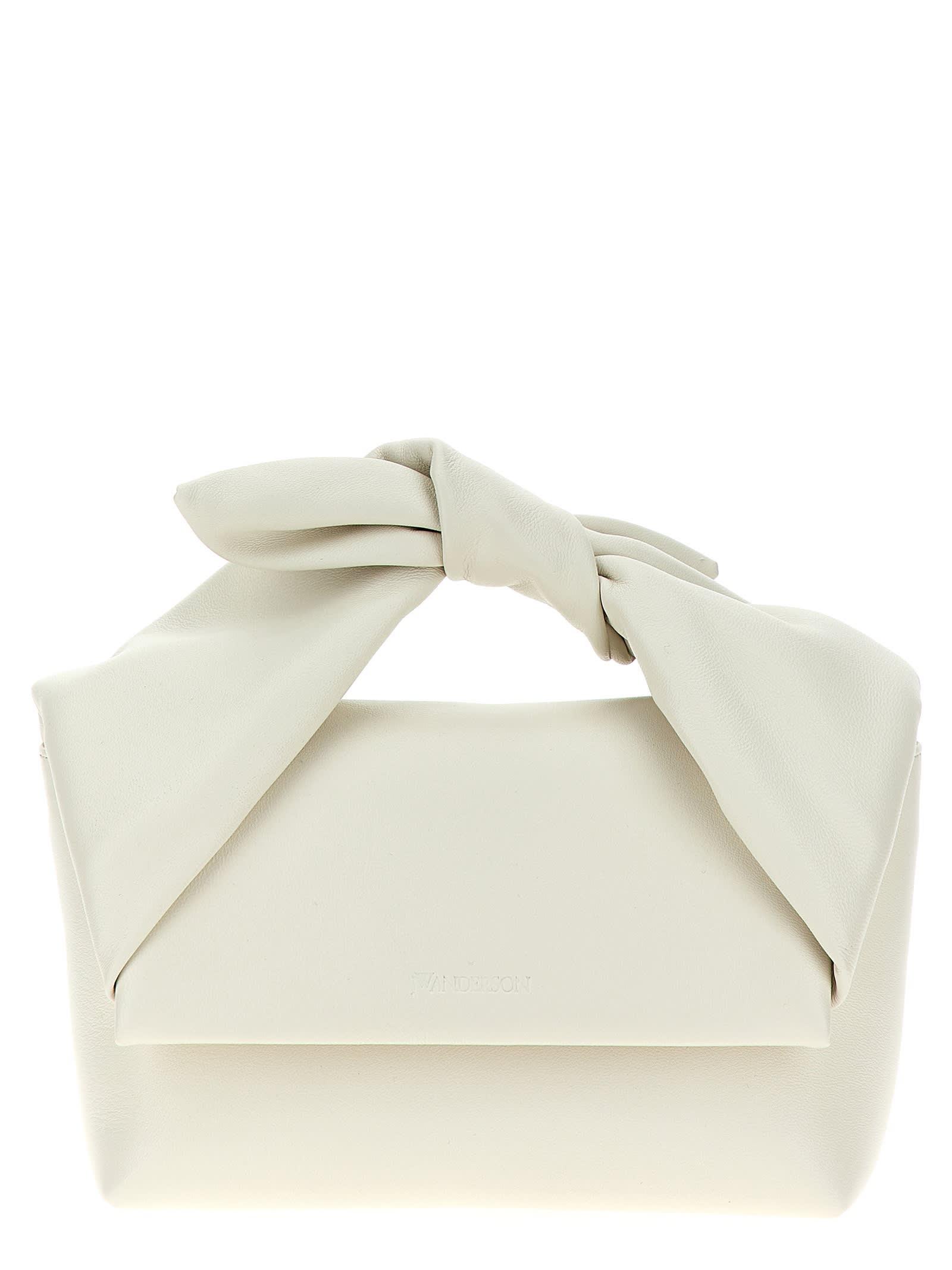 JW Anderson Bow Twister Midi Handbag in Natural | Lyst