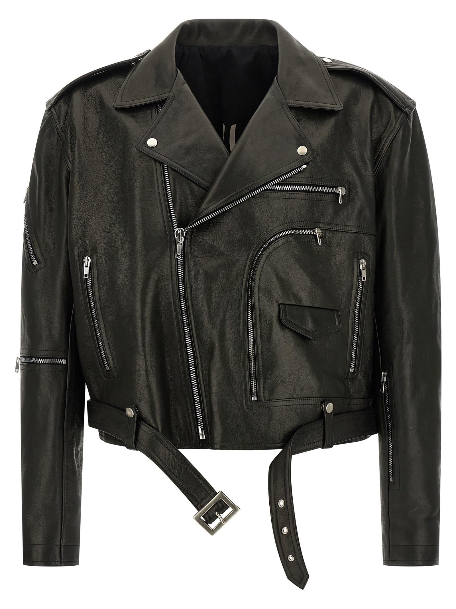 Rick Owens 'Cropped Jumbo Bauhaus Stooges' Jacket in Black for Men