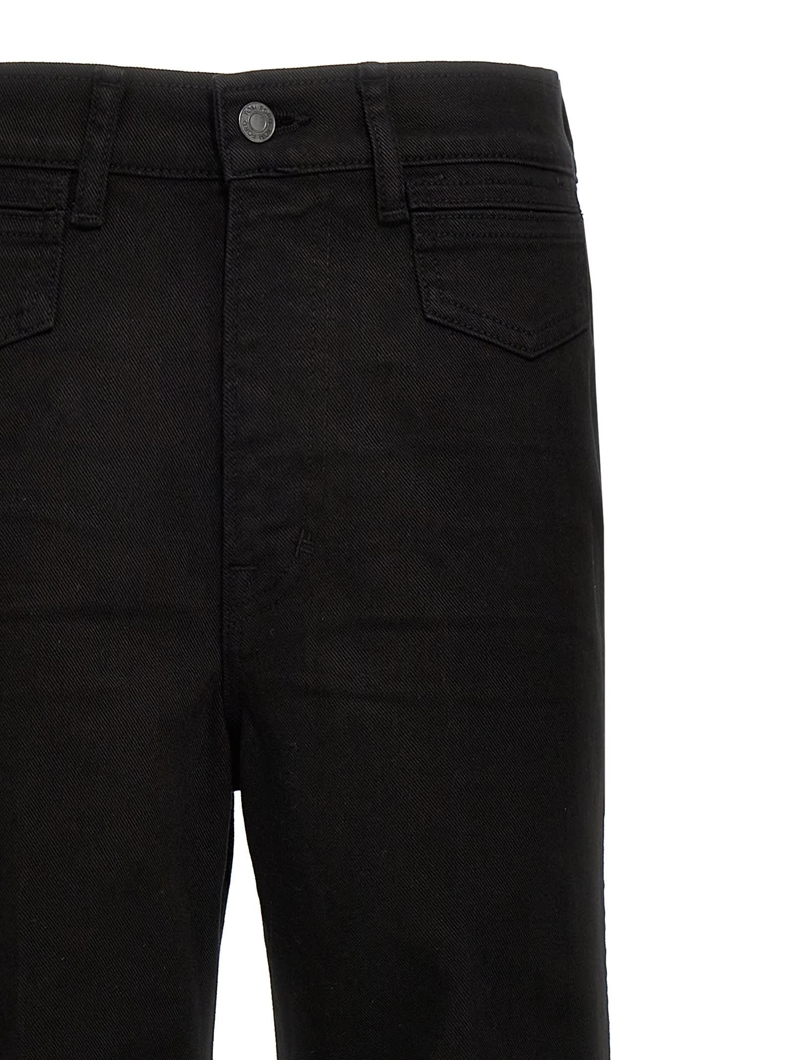 【関税＆送料込み】Tom Ford 'Stretch Twill Denim Wide Flare Tom Ford 'Stretch Twill Denim Wide Flare' Jeans in Black | Lyst