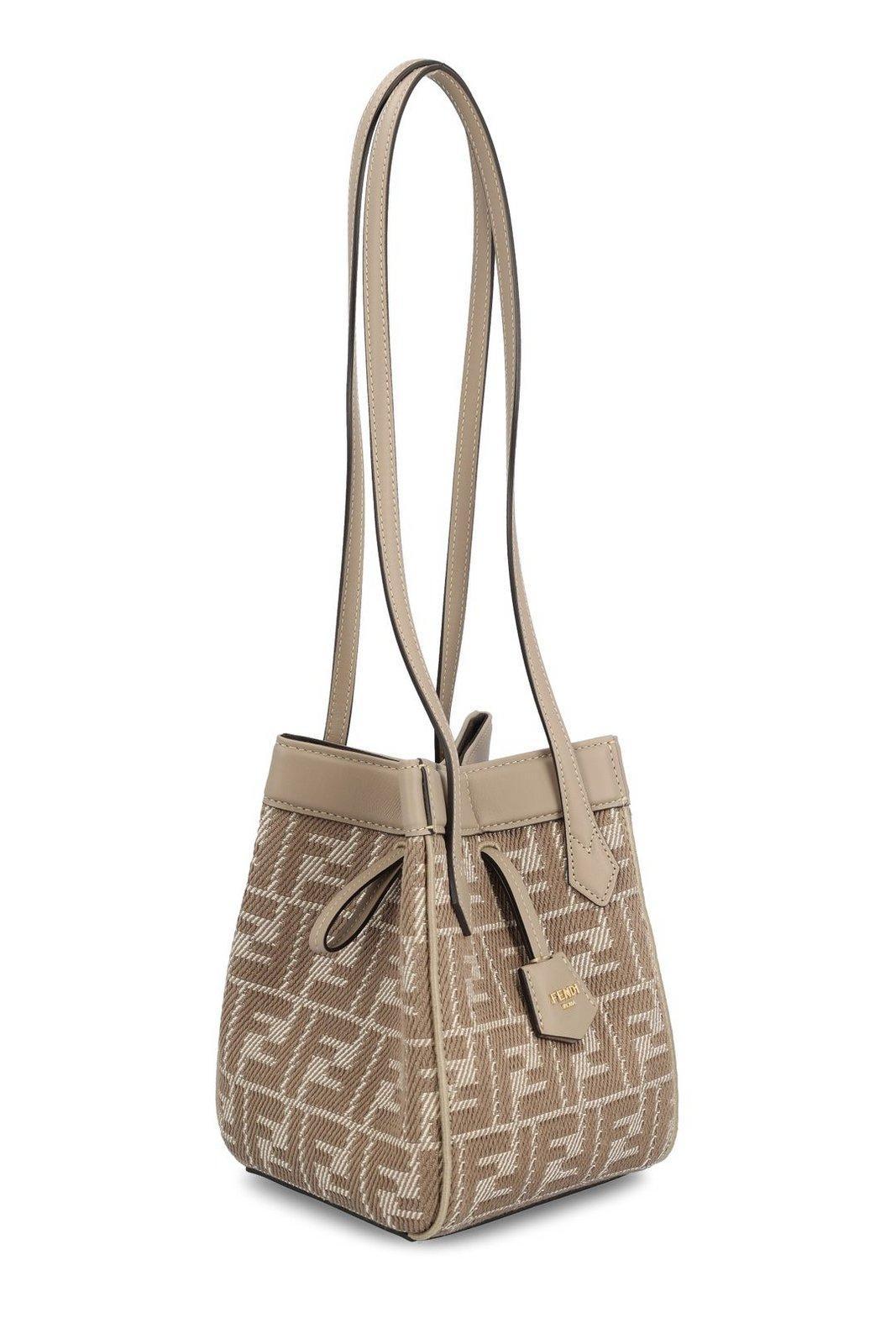 FENDI FF logo origami mini bag grey【注目商品】★ Fendi 'Mini Origami' Crossbody Bag With All-Over Ff Logo in
