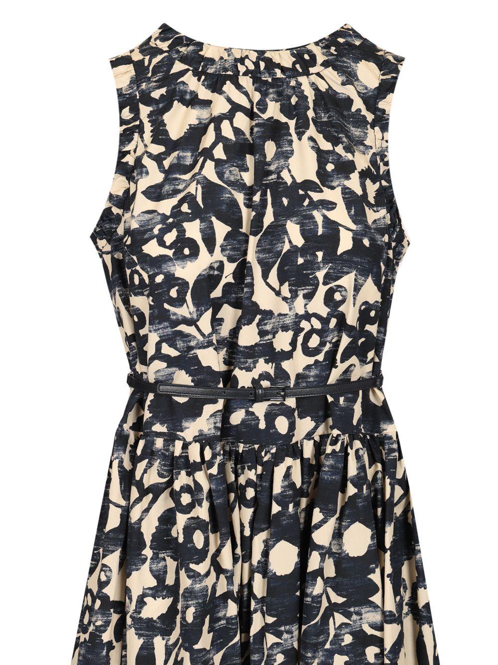 関税込み【S Max Mara】MARLENA Printed dress プリントドレス Ecru printed poplin 'S Max Mara Marlena dress | H-Brands
