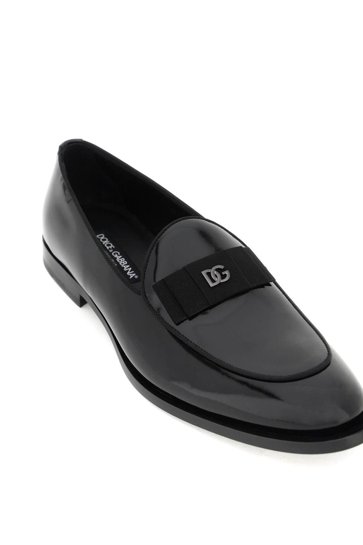 Dolce & Gabbana Glossy Leather Loafers in Black for Men | Lyst