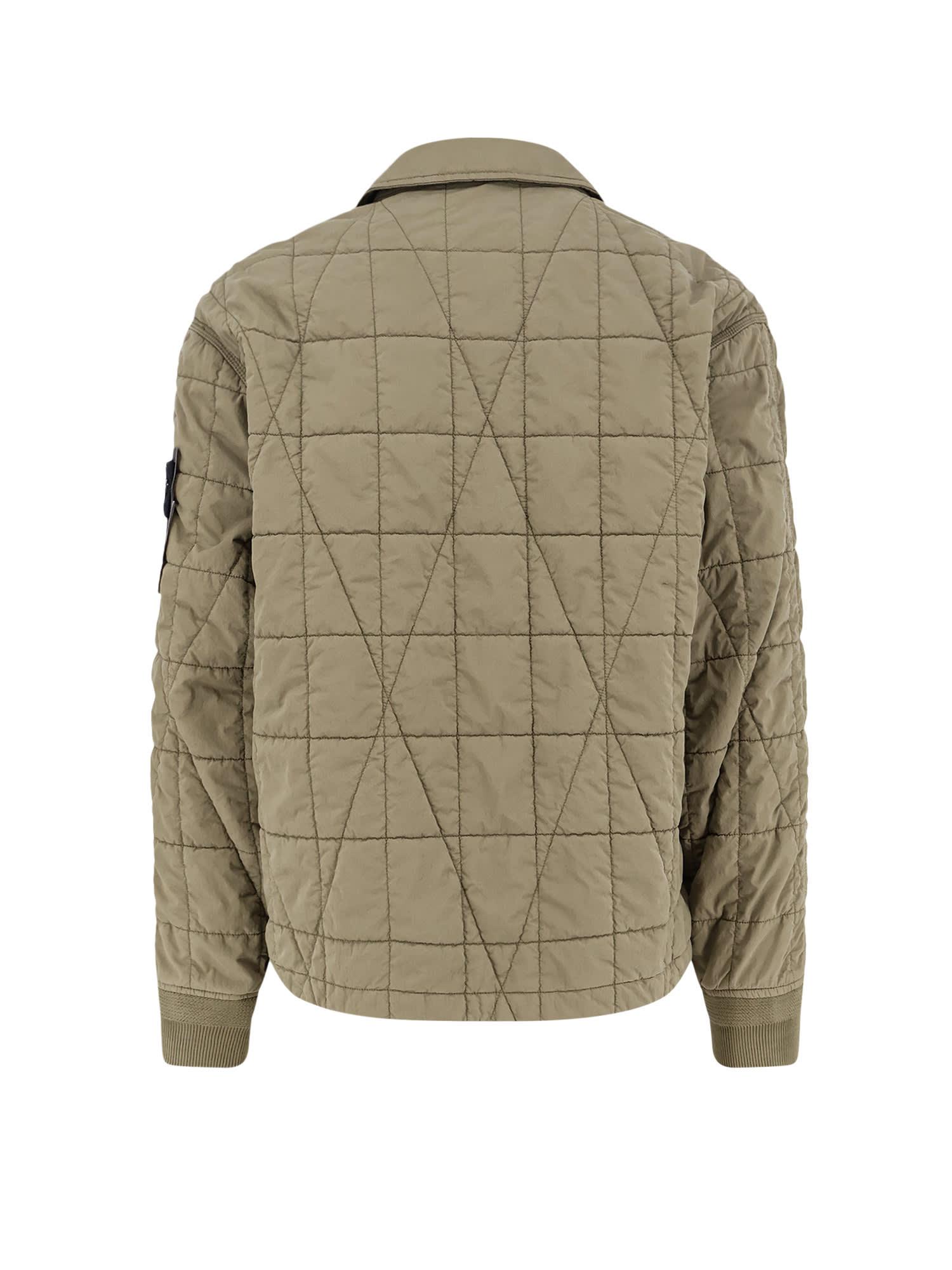 Stone Island Cotton Nylon Tela Quilted-Tc Jacket in Green for Men