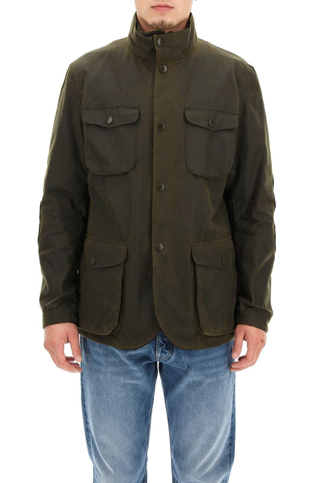 Barbour Wool High-neck Chest Pocket Jacket in Brown (Black) for Men - Save  27% | Lyst