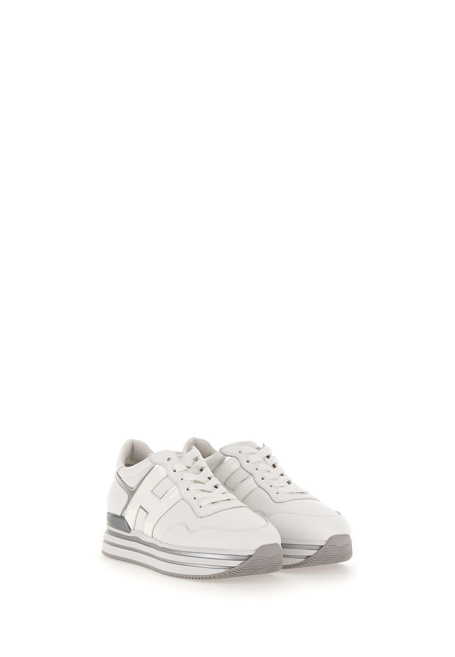 Hogan Leather Sneakers Midi Platform H483 in White | Lyst