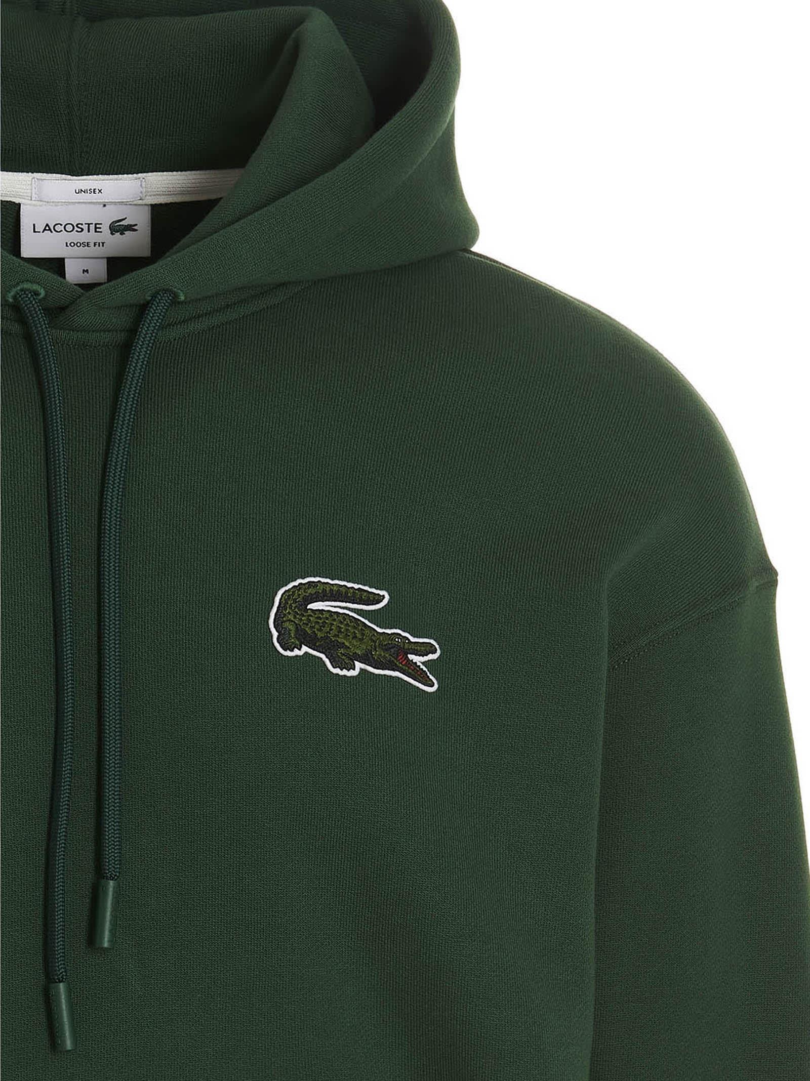 Lacoste Logo Hoodie in Green for Men | Lyst