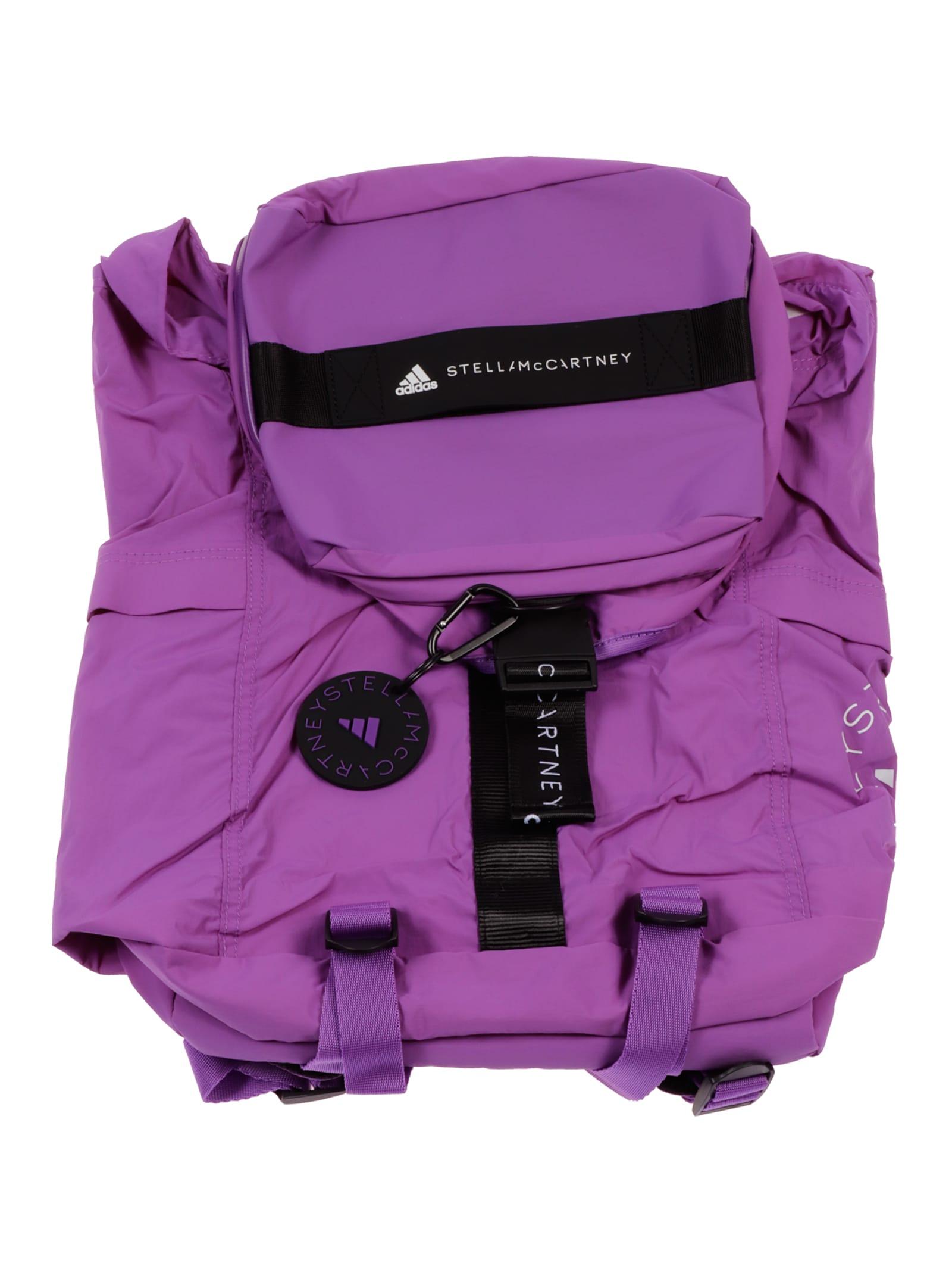 adidas By Stella McCartney Logo Detailed Backpack in Purple | Lyst