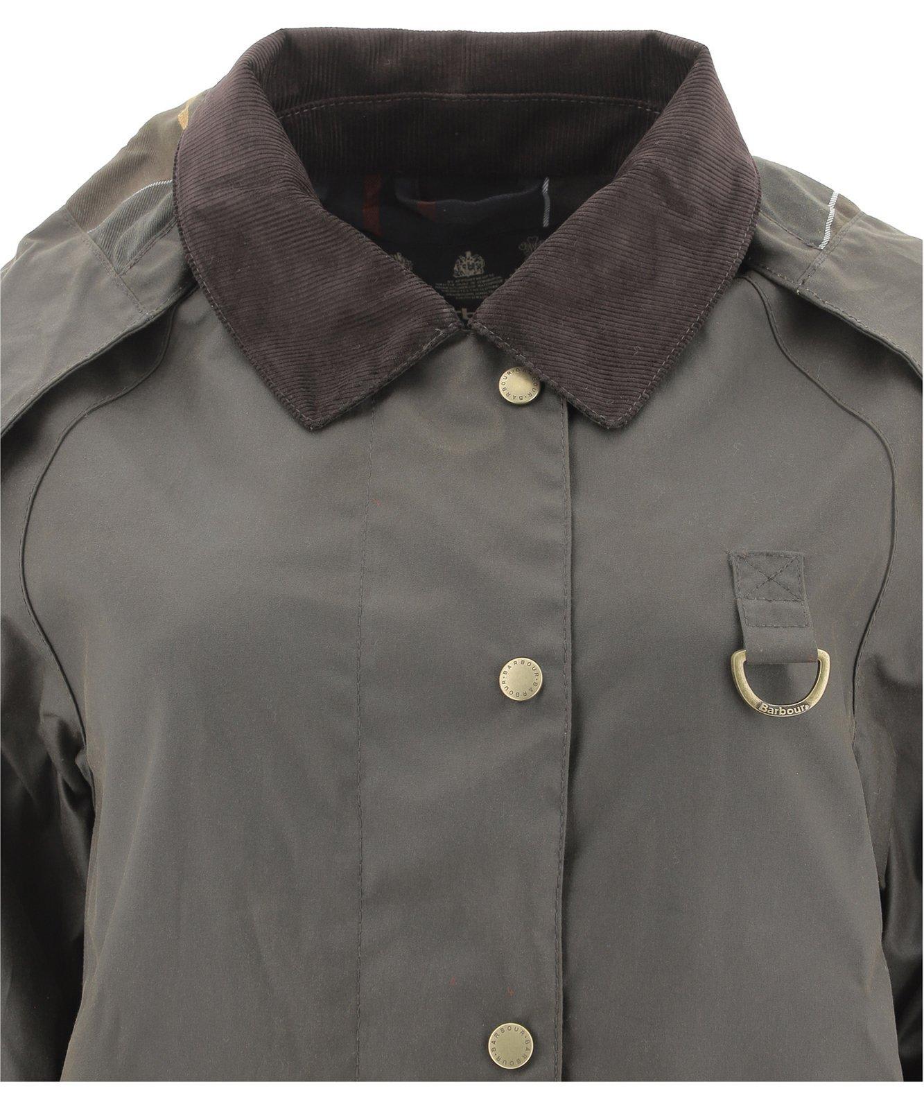 Barbour Avon Waxed Jacket in Gray | Lyst