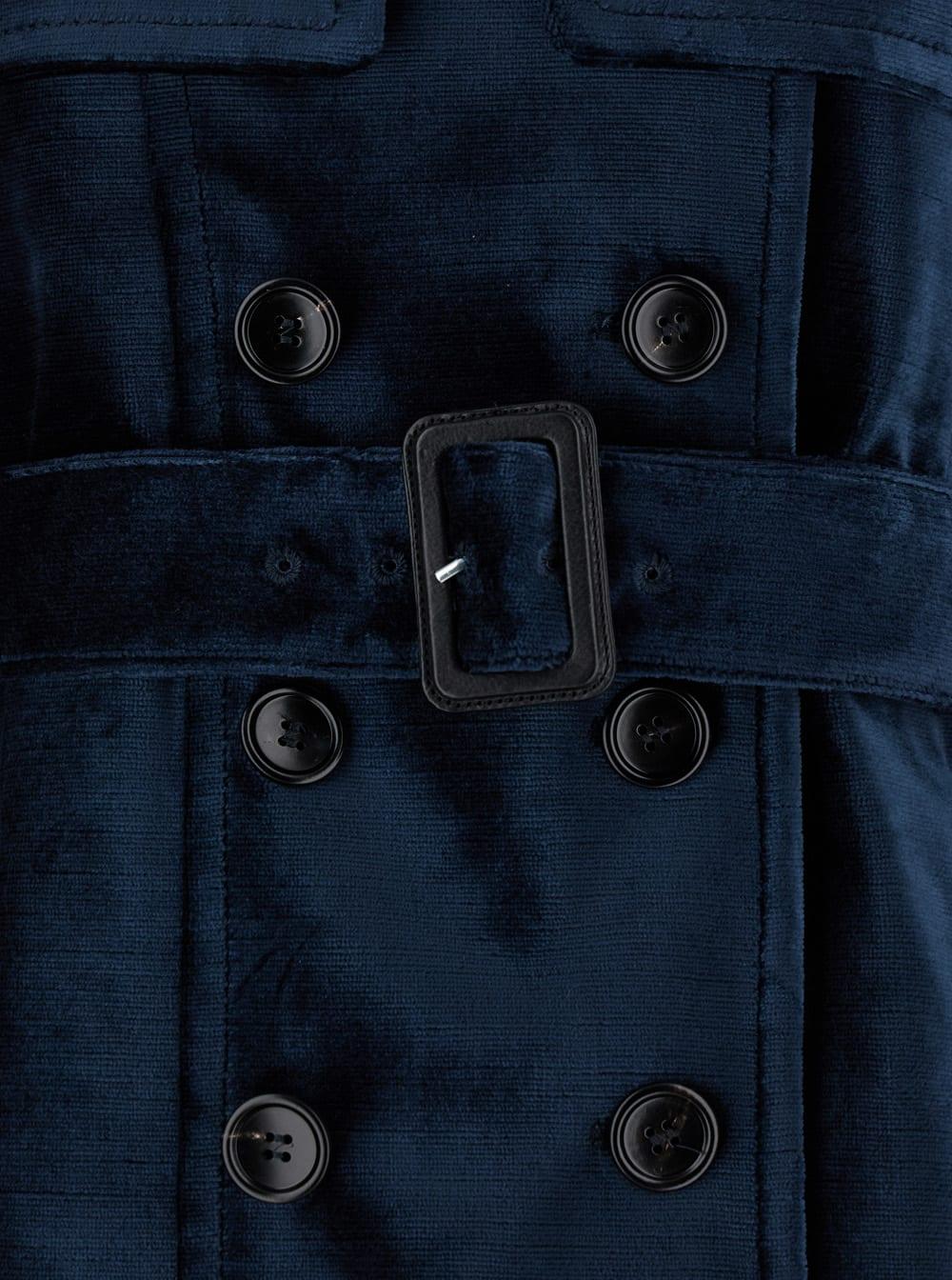 TOM FORD notched-lapels belted coat - Blue