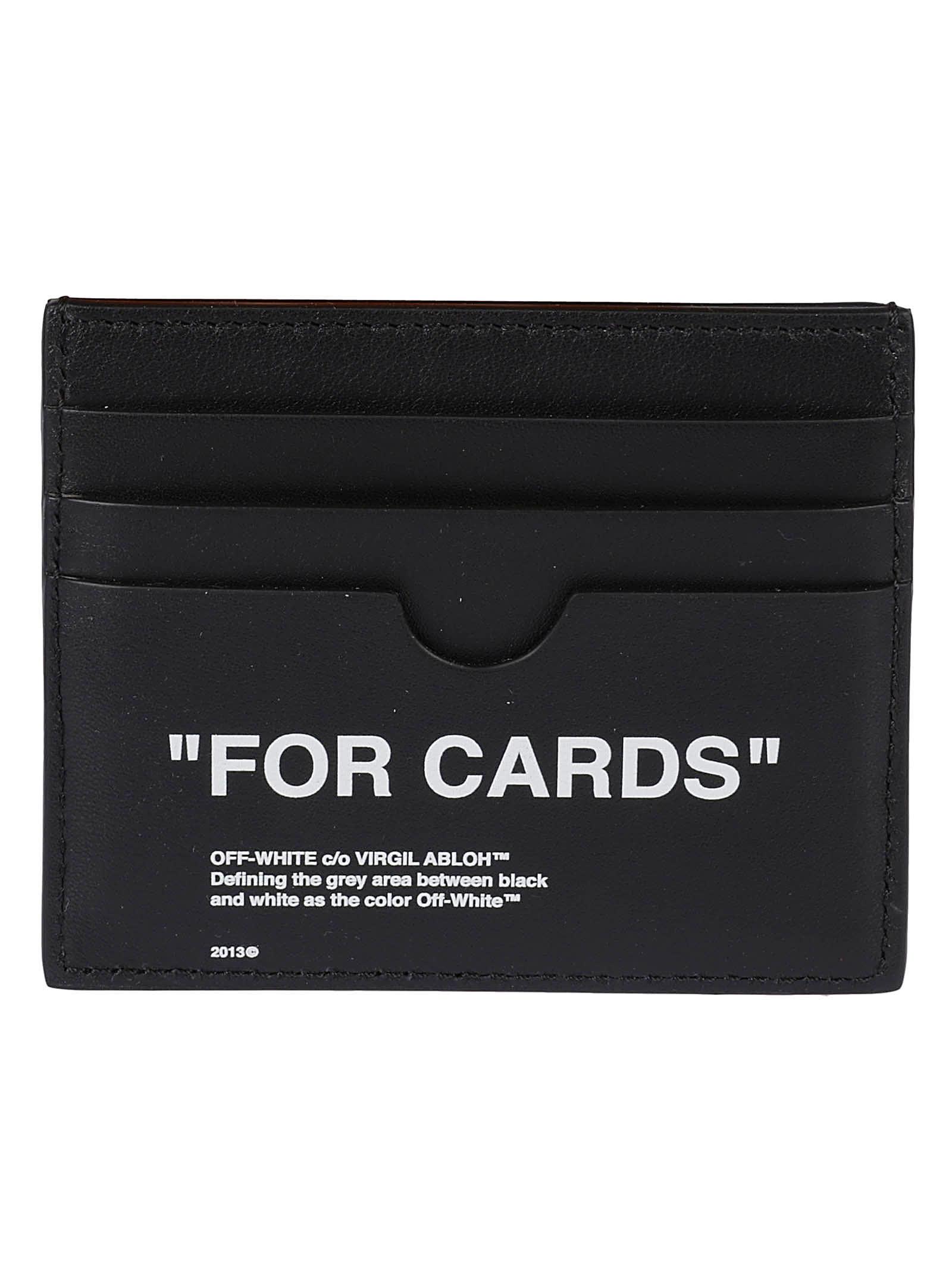 Off-White c/o Virgil Abloh Leather Card Holder in Black for