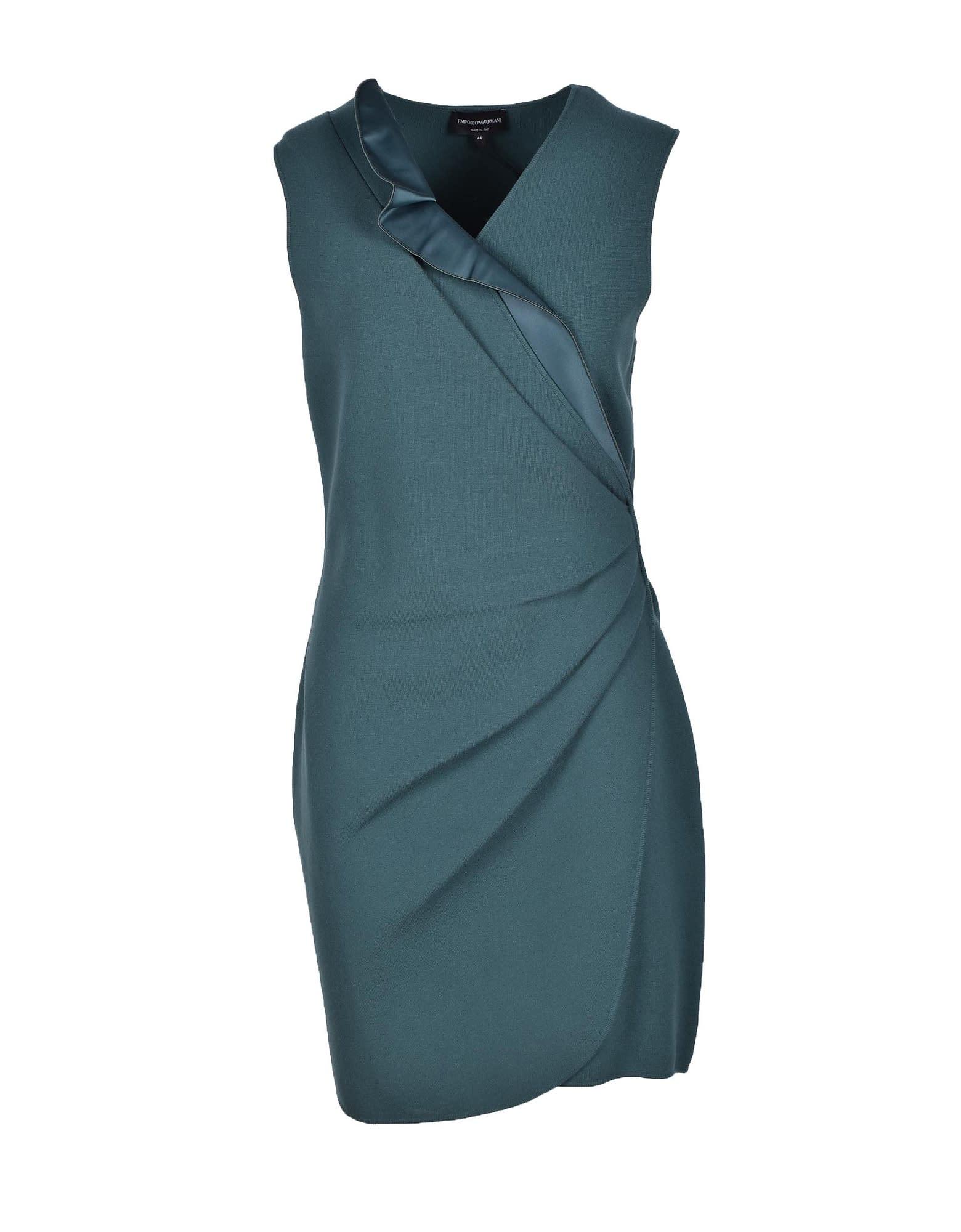 Emporio Armani Green Dress in Blue | Lyst