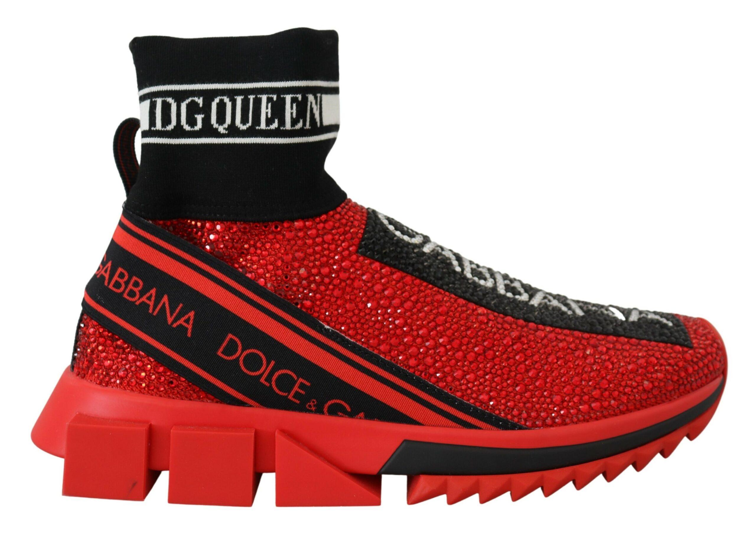 Dolce & Gabbana Exquisite Sorrento Slip-On Sneakers in Red | Lyst