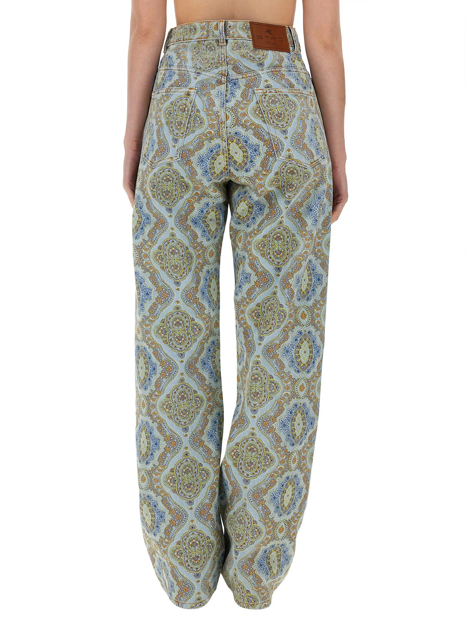 Etro Jeans Con Stampa Paisley in Green | Lyst UK