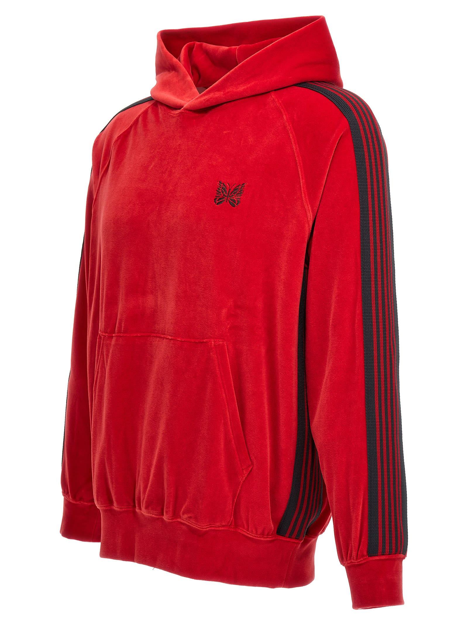 Red sales velvet hoodie