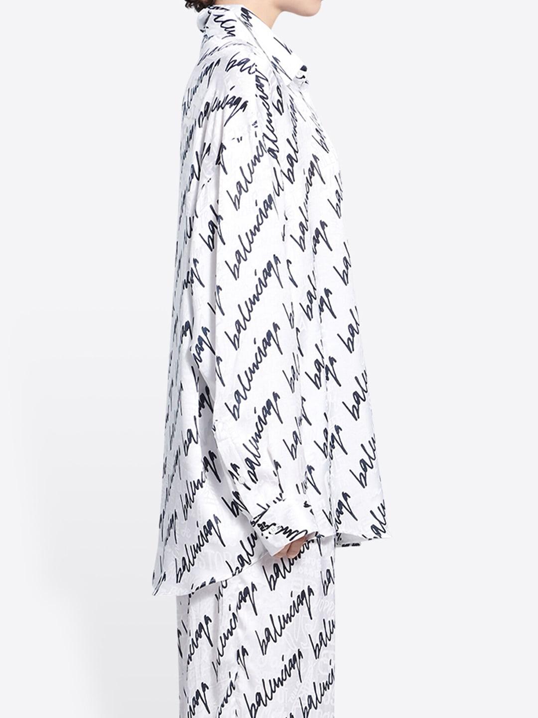 Balenciaga Silk New Scribble Shirt in 