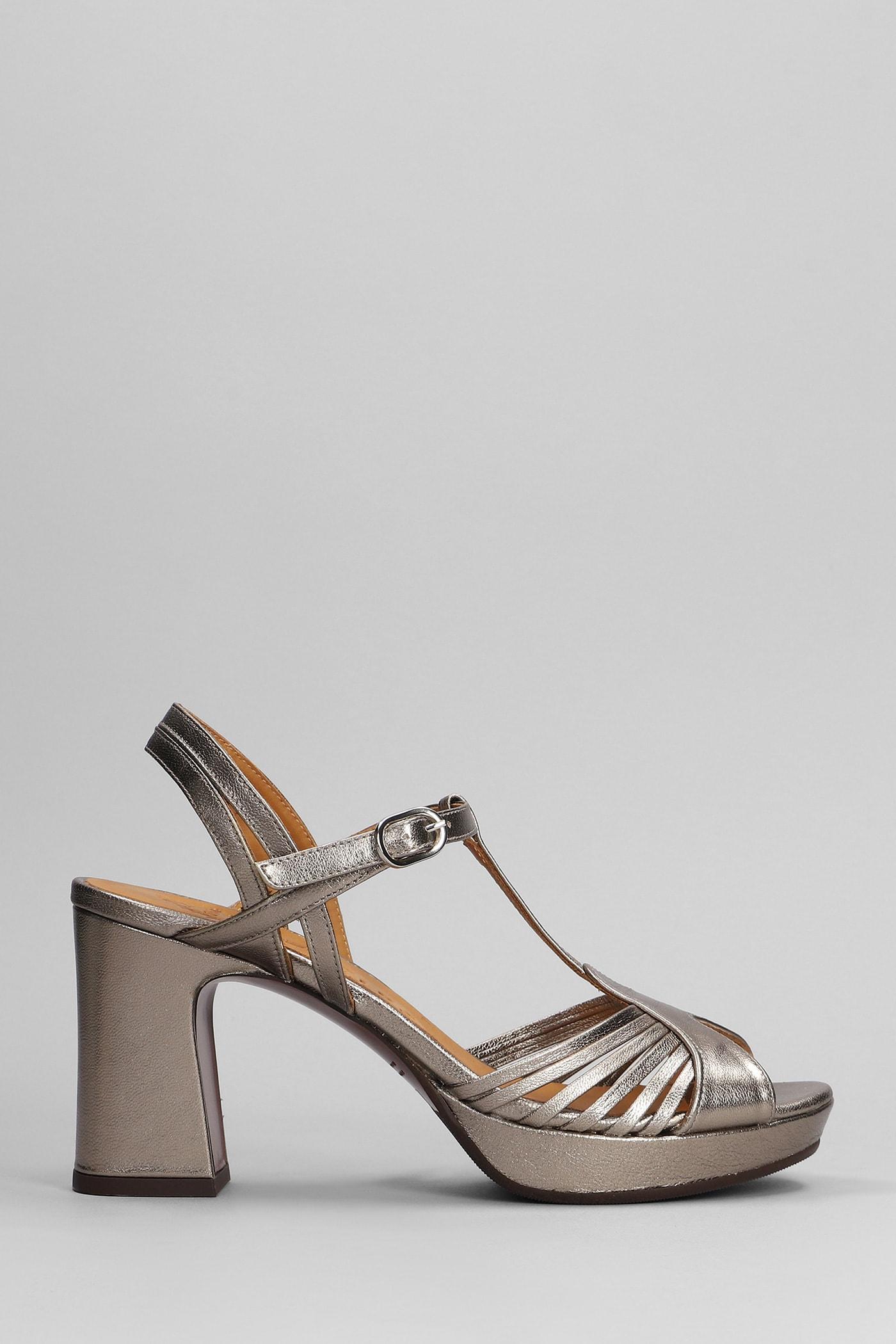 Gunmetal hotsell heeled sandals