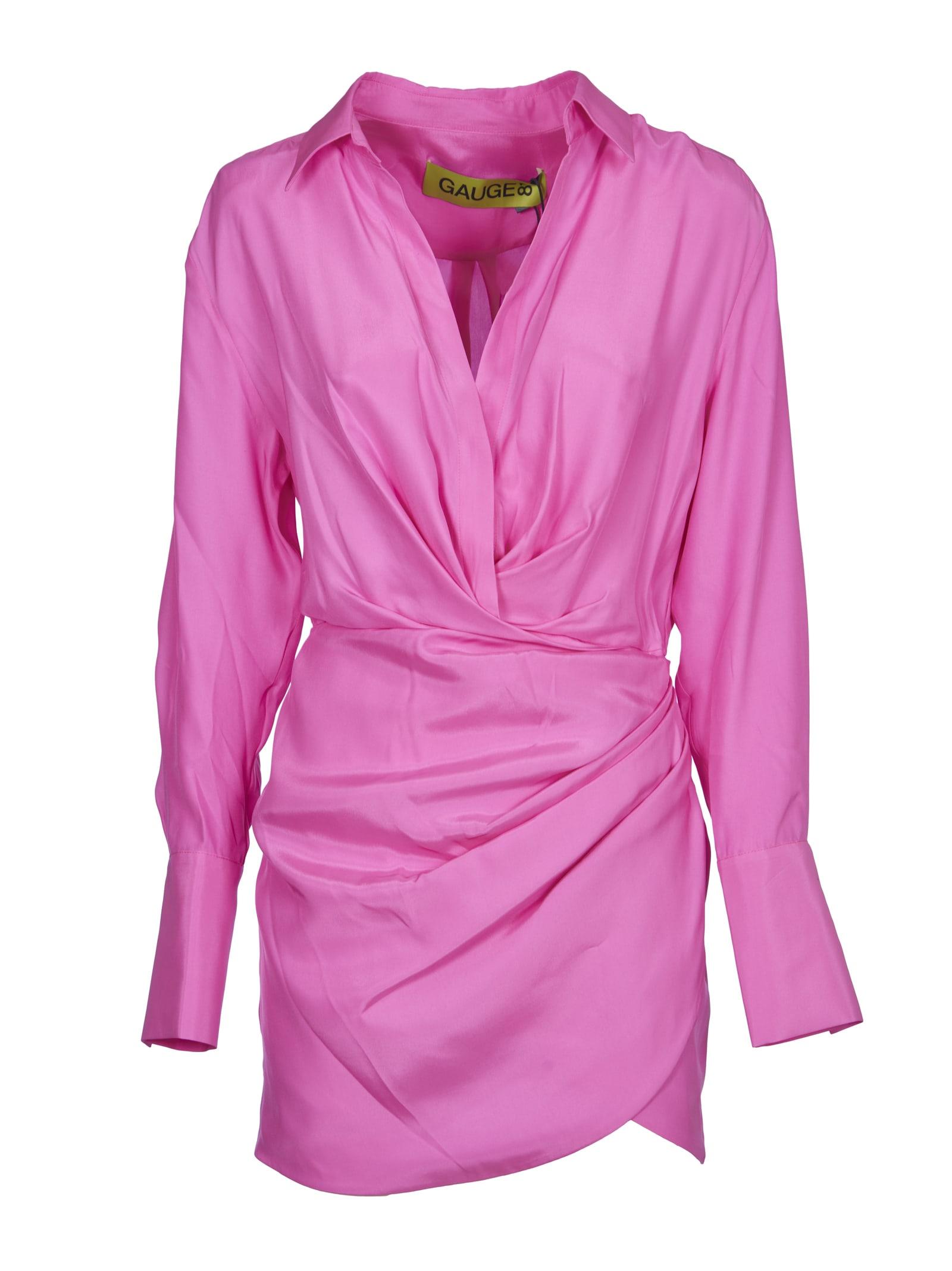 GAUGE81 Pink Naha Draped Dress | Lyst