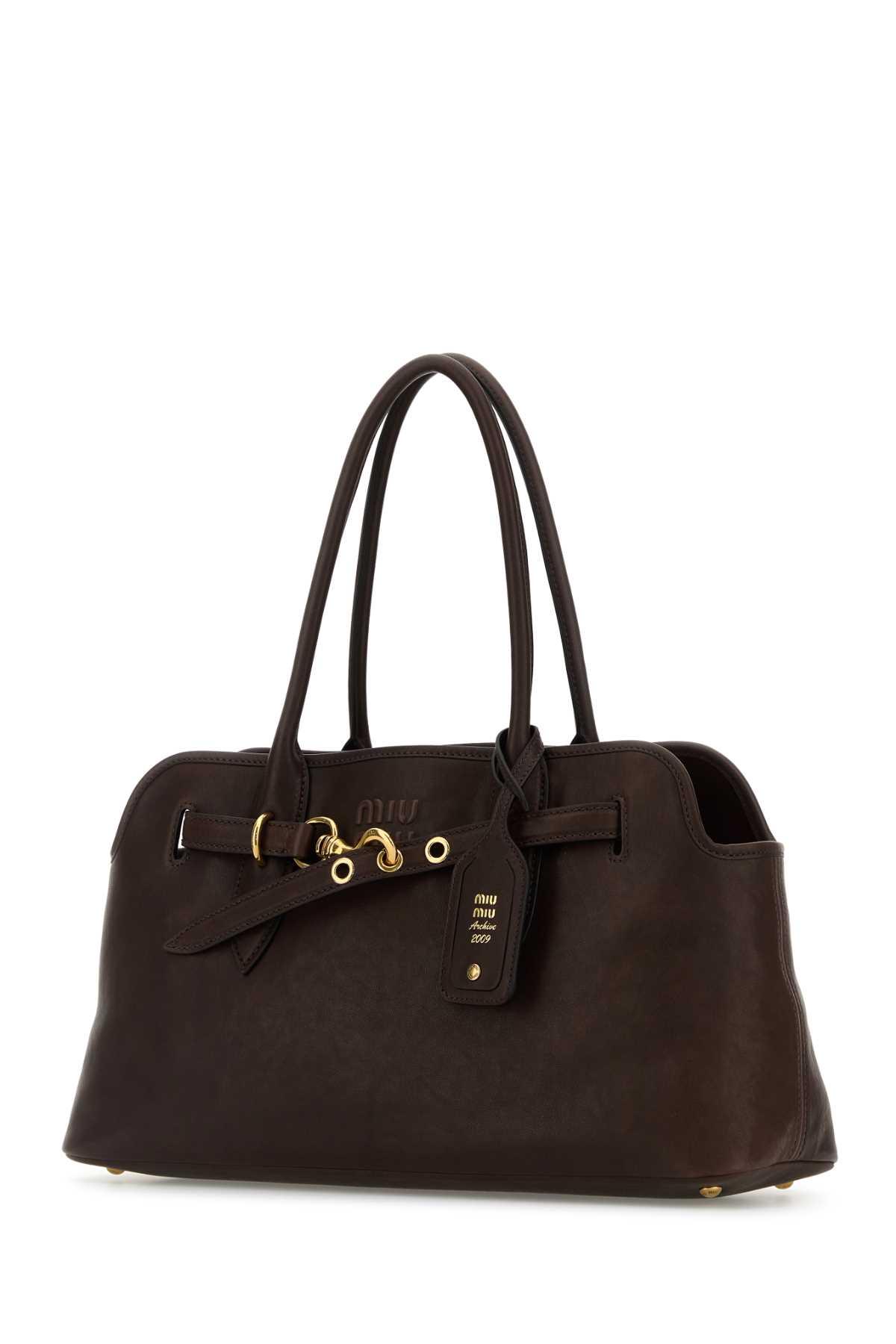 2019aw Miu Miu Aventure shoulder bag Miu Miu Chocolate Leather