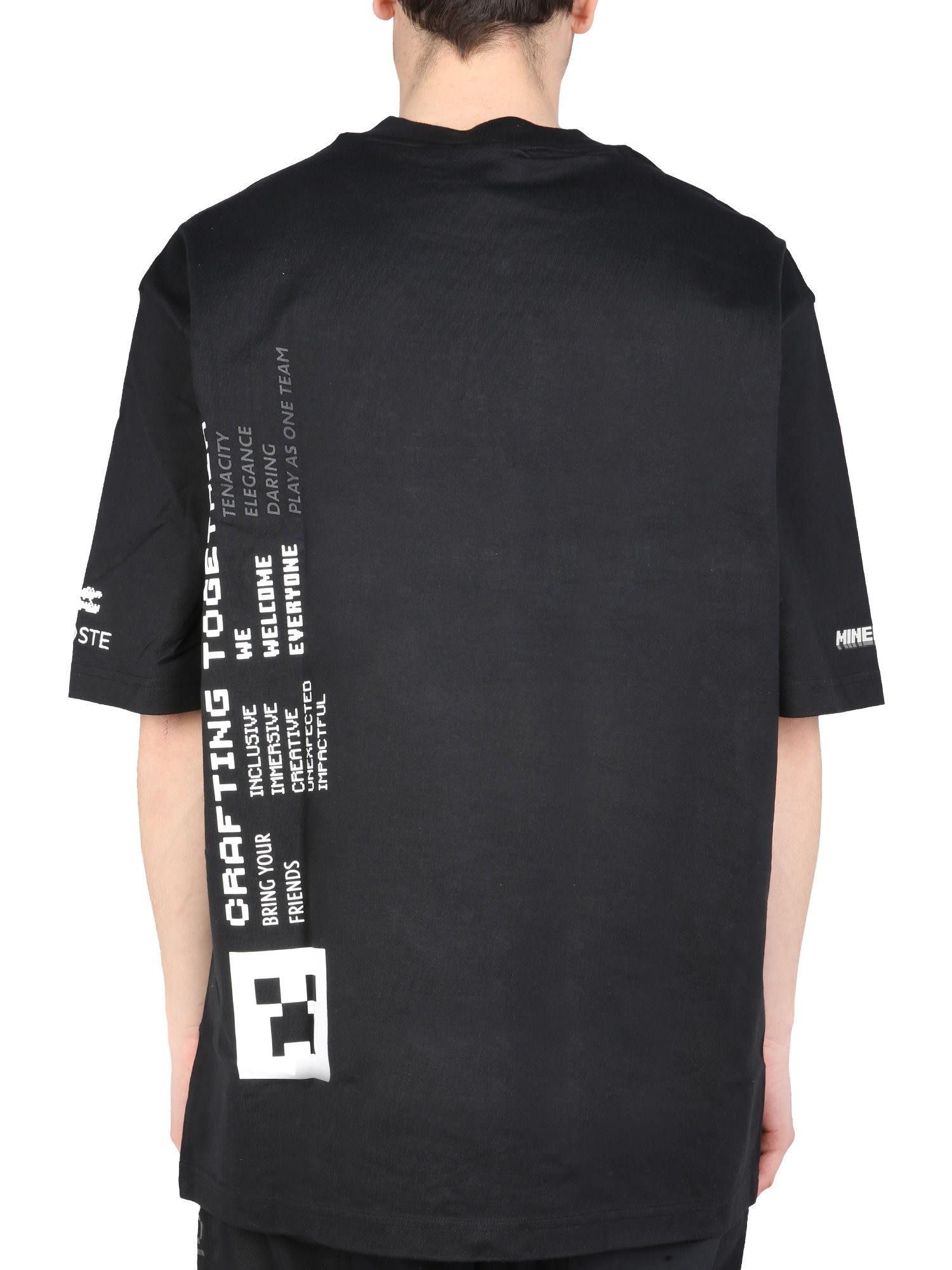 Lacoste Cotton Live X Minecraft T-shirt in Nero (Black) for Men | Lyst