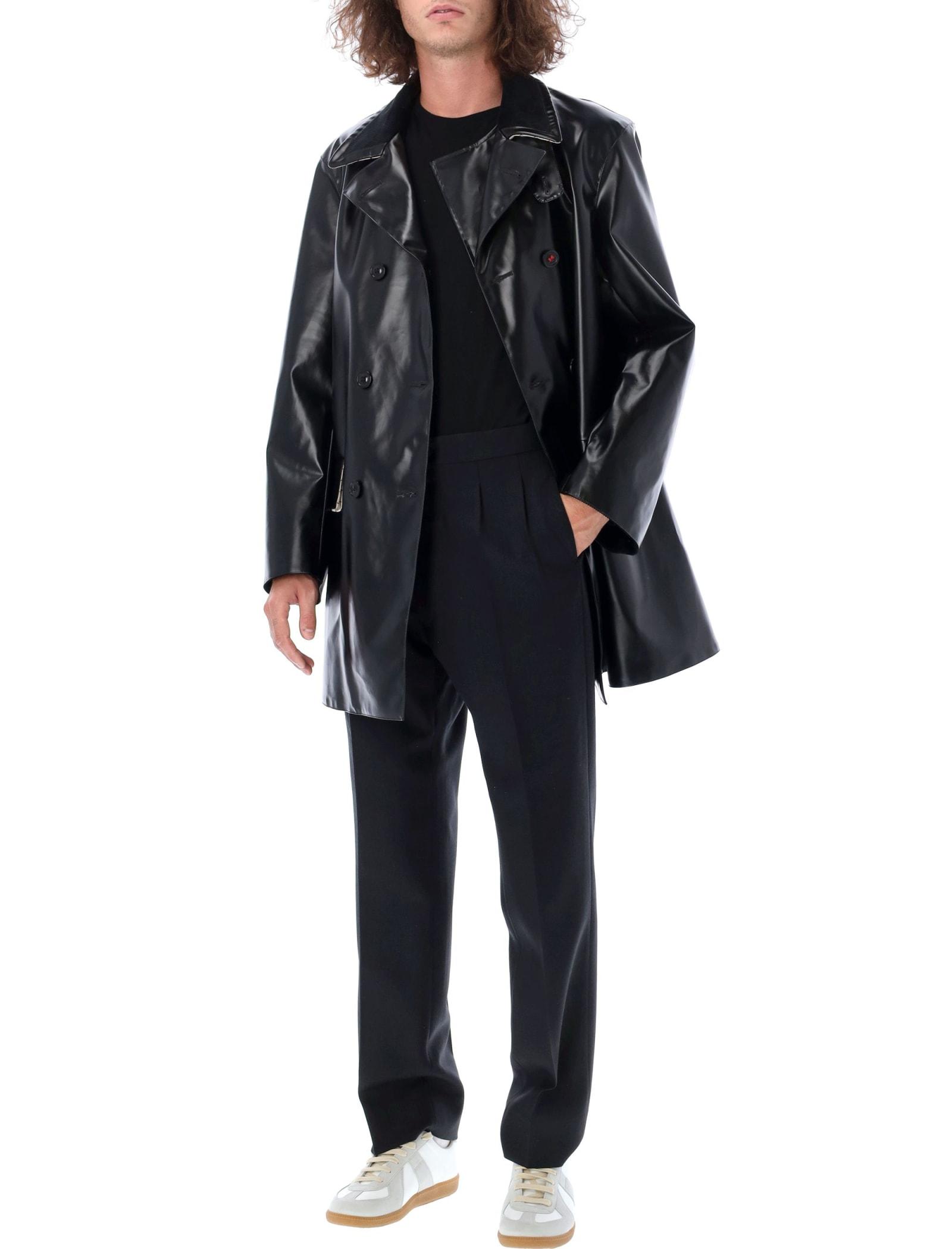 Maison Margiela Wool Trousers in Black for Men | Lyst