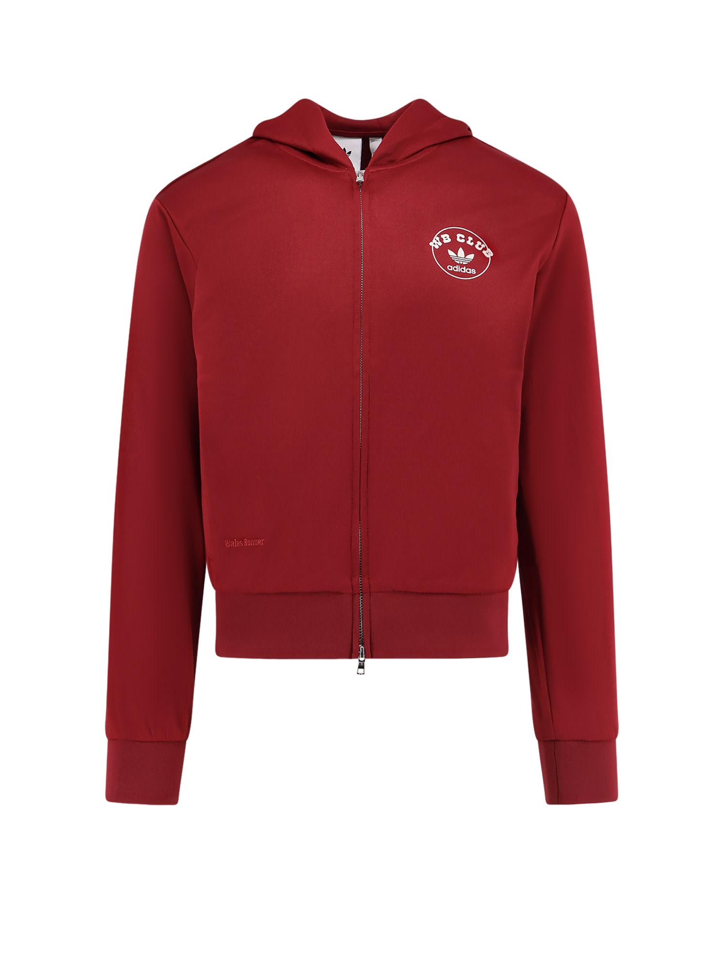 adidas Originals Wb Track Hoodie Hooded Sweatshirt in Red