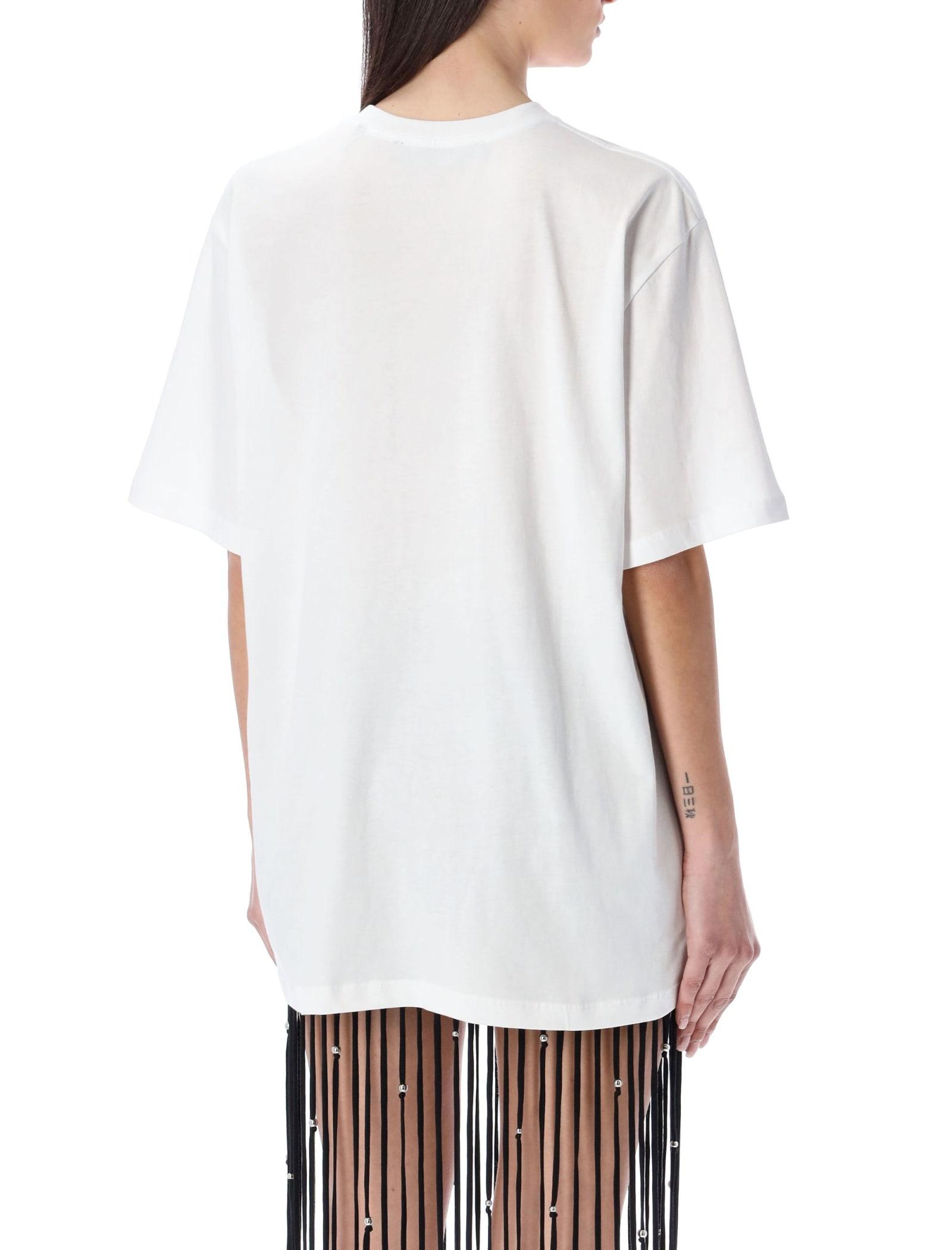 ROTATE BIRGER CHRISTENSEN Rhinestone Aster T-shirt in White | Lyst