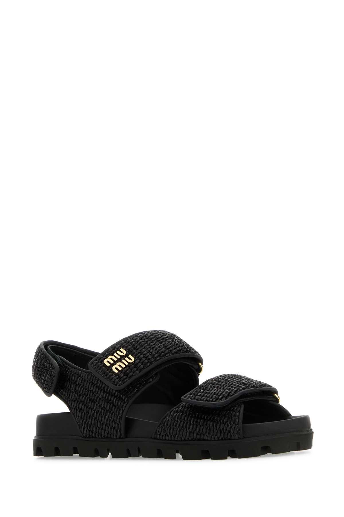 Miu Miu Sandals in Black | Lyst