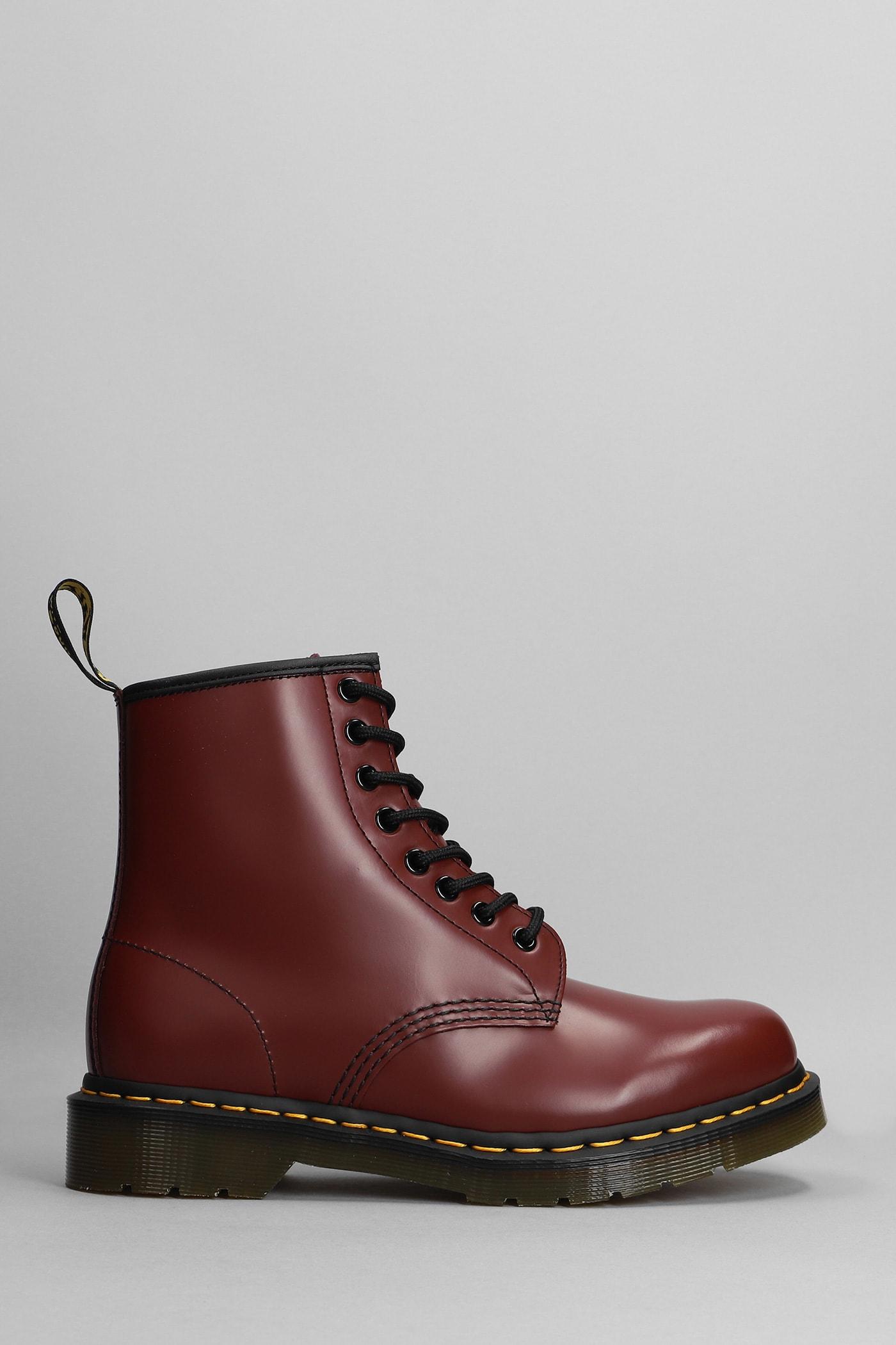 Dr. Martens 1460 Combat Boots In Bordeaux Leather in Brown | Lyst