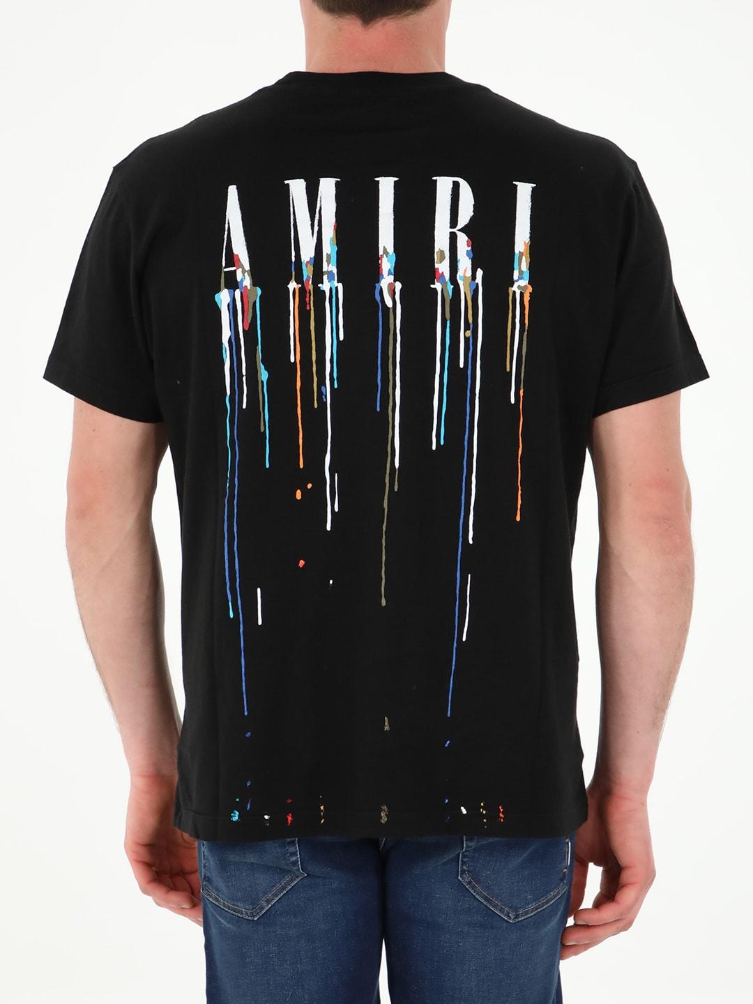 Amiri Paint-drip Core Logo T-shirt in Black for Men | Lyst