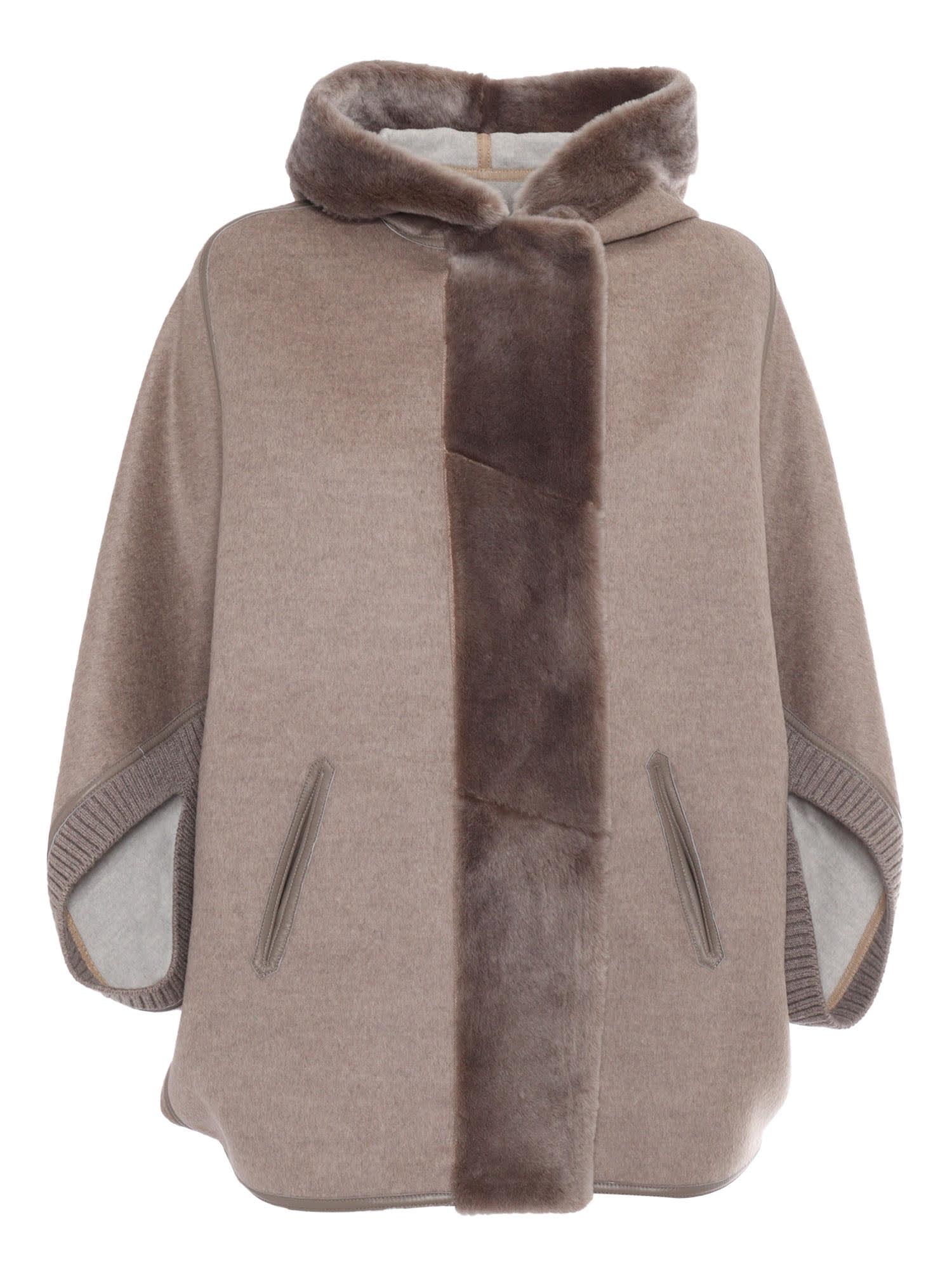 Lorena Antoniazzi Sheepskin Coat in Brown | Lyst UK