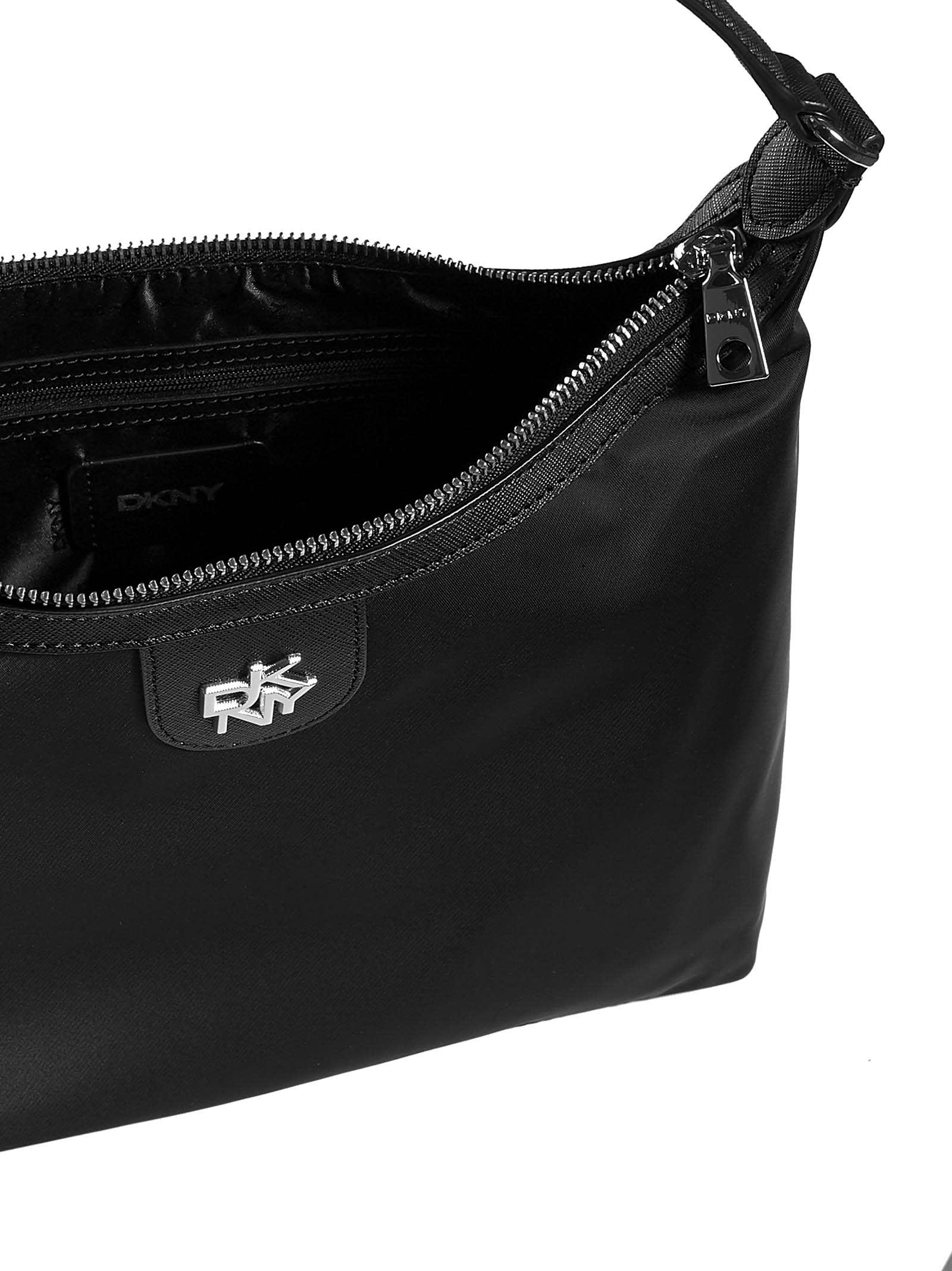 dkny black slina shoulder bolsa